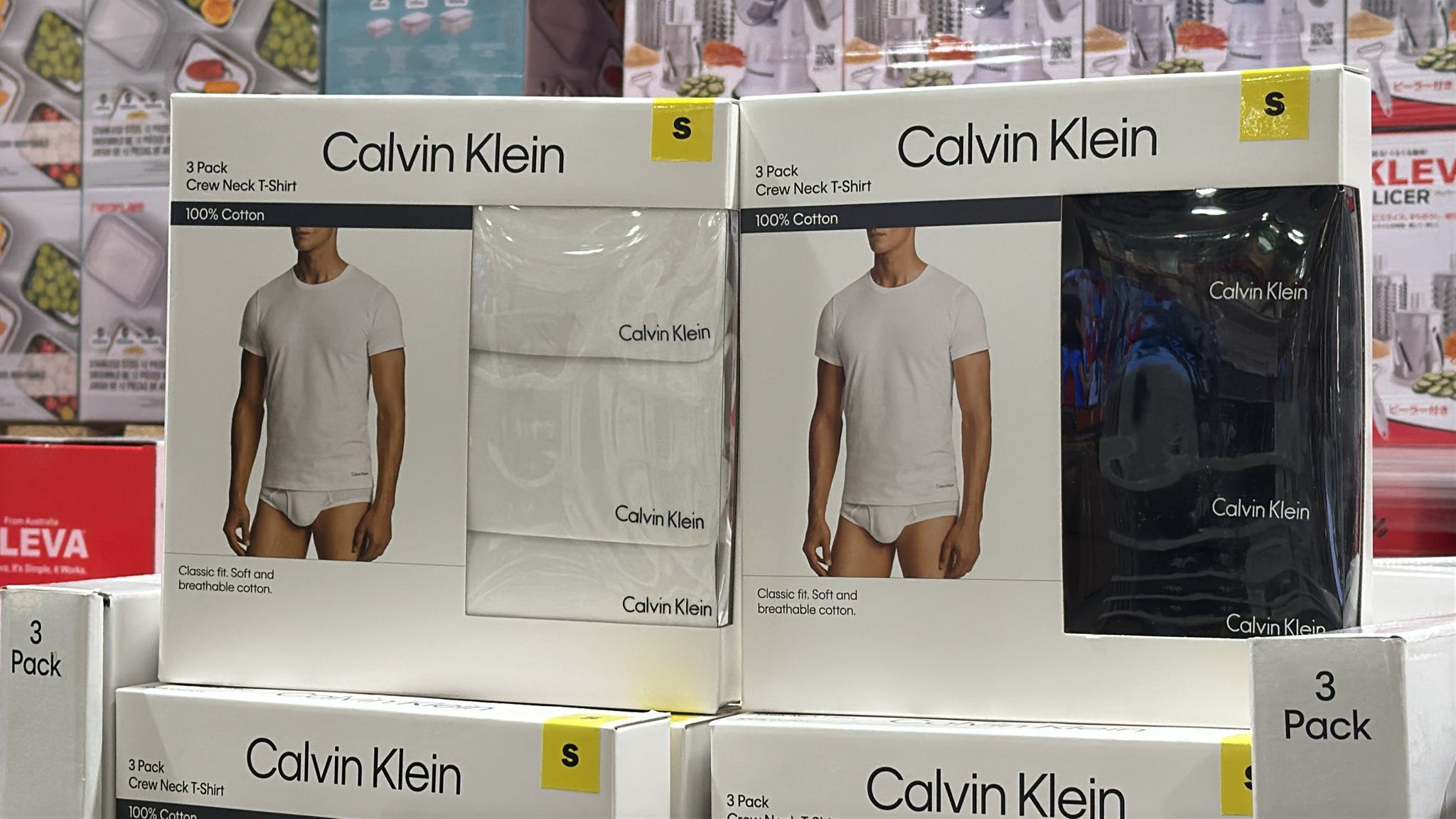 日本Costco直送 │ CALVIN KLEIN Cotton Classics 100% 純棉圓領 Tee 3件裝