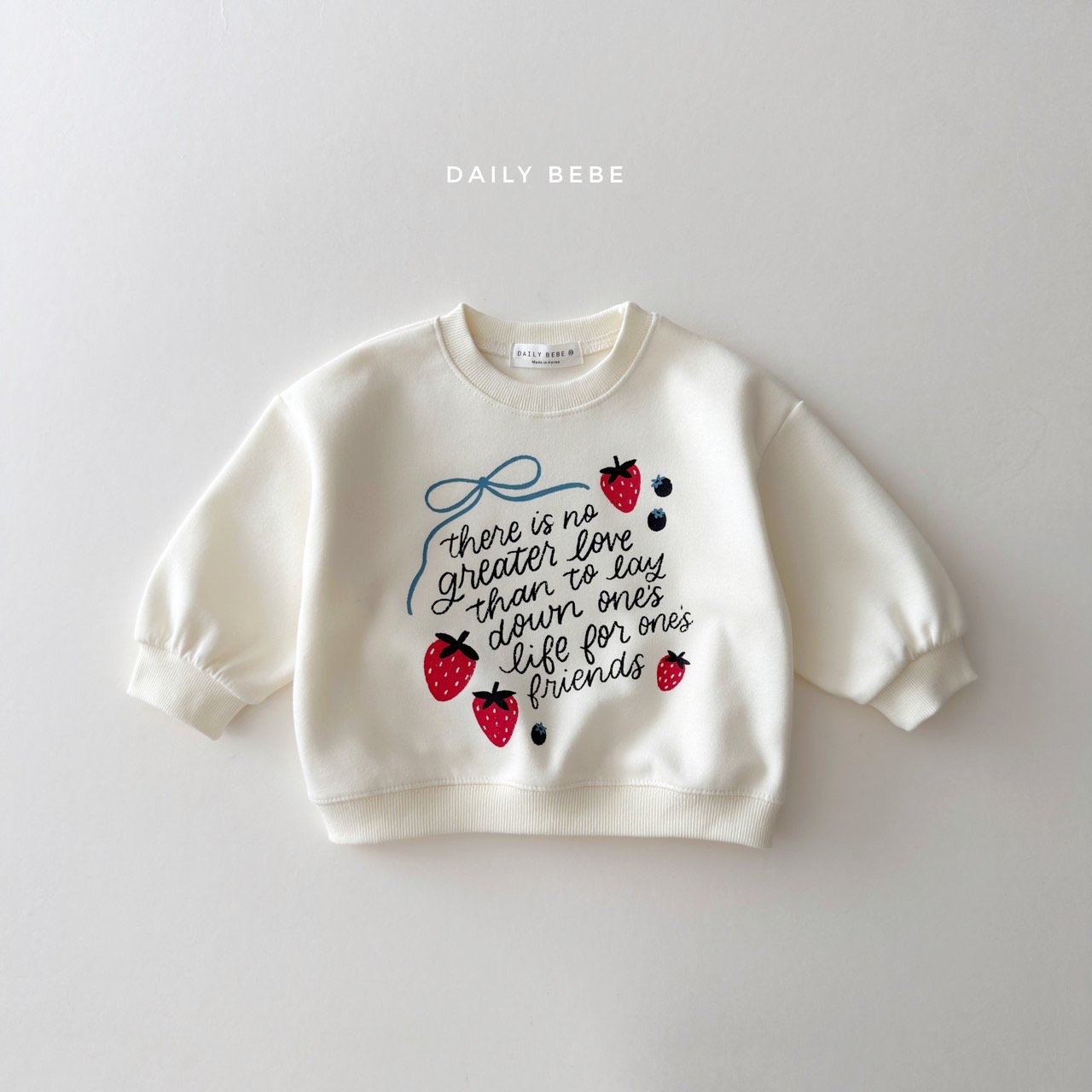 Dailybebe | Strawberry Ribbon Sweatshirt
