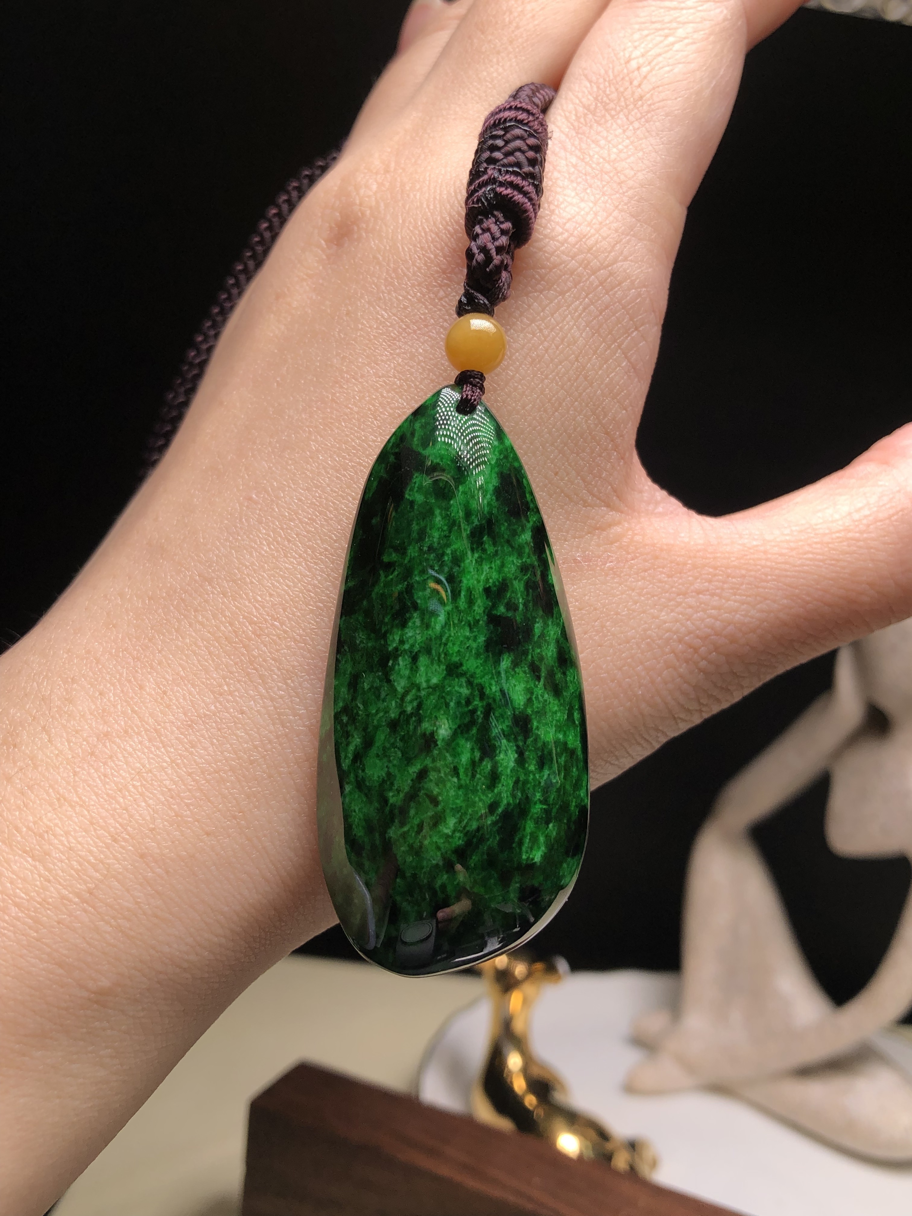 花青原石吊墜 B08122