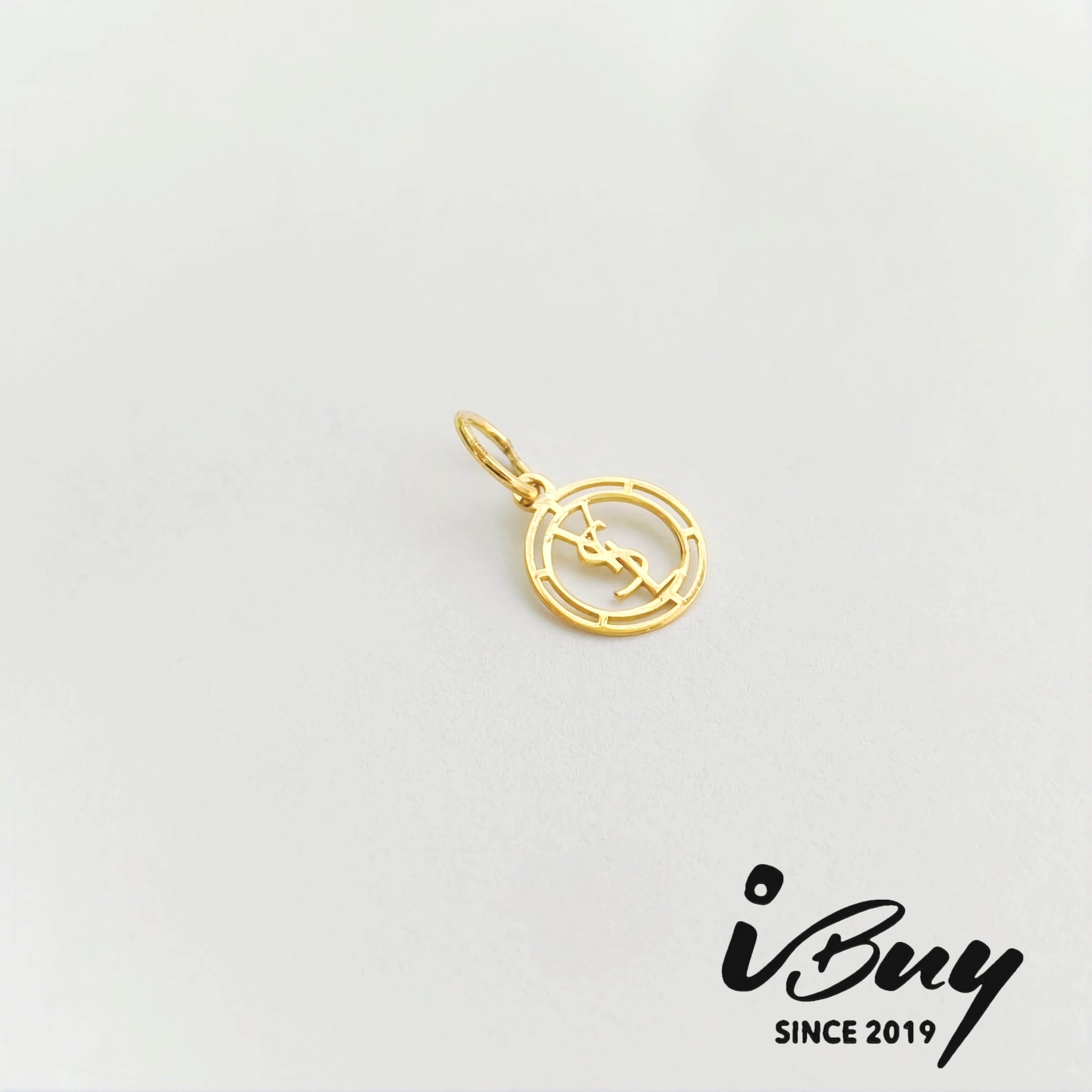 916 GOLD YSL ROUND CHARM 916 金 YSL圆串咀