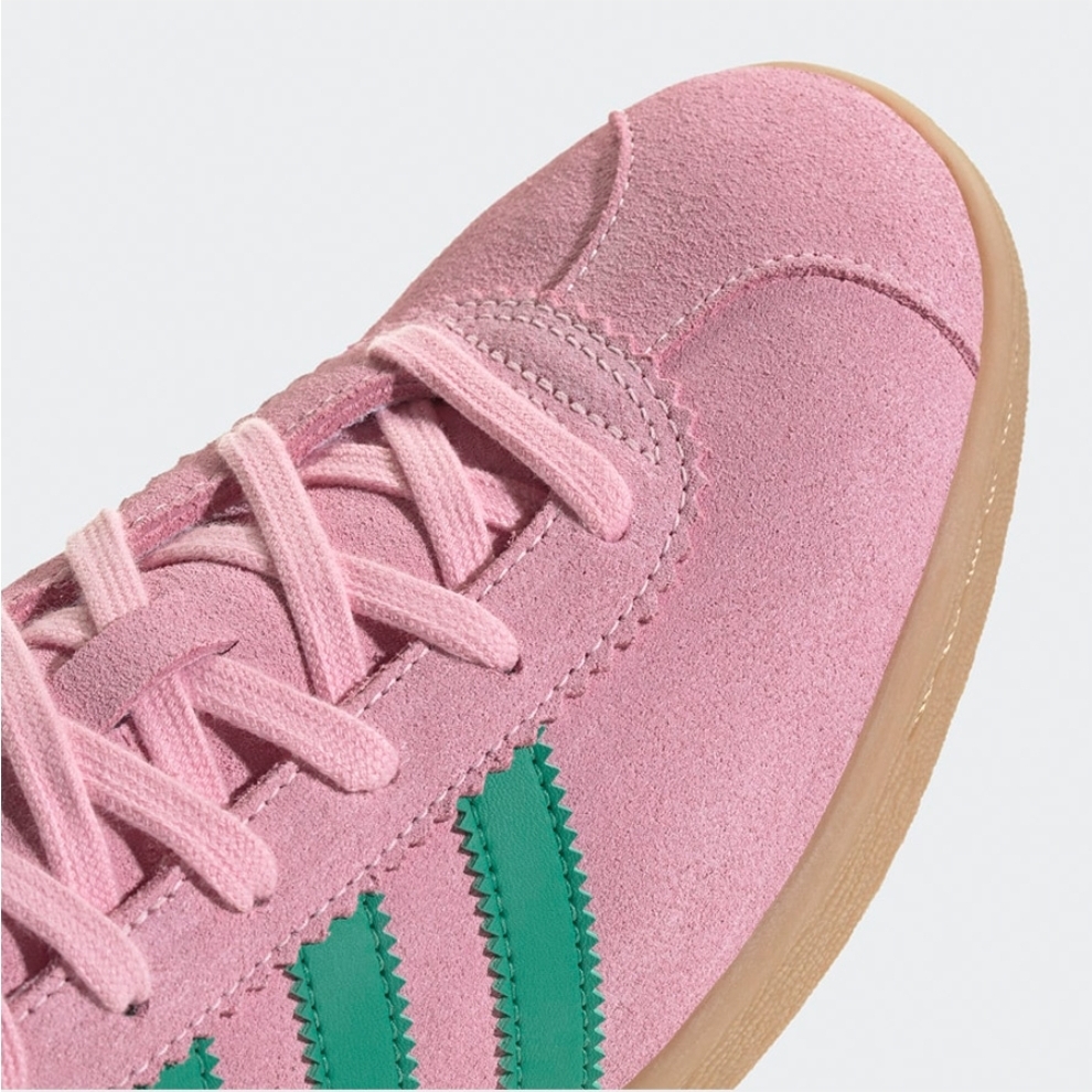 Adidas Stadt 系列 粉底綠色運動休閒鞋