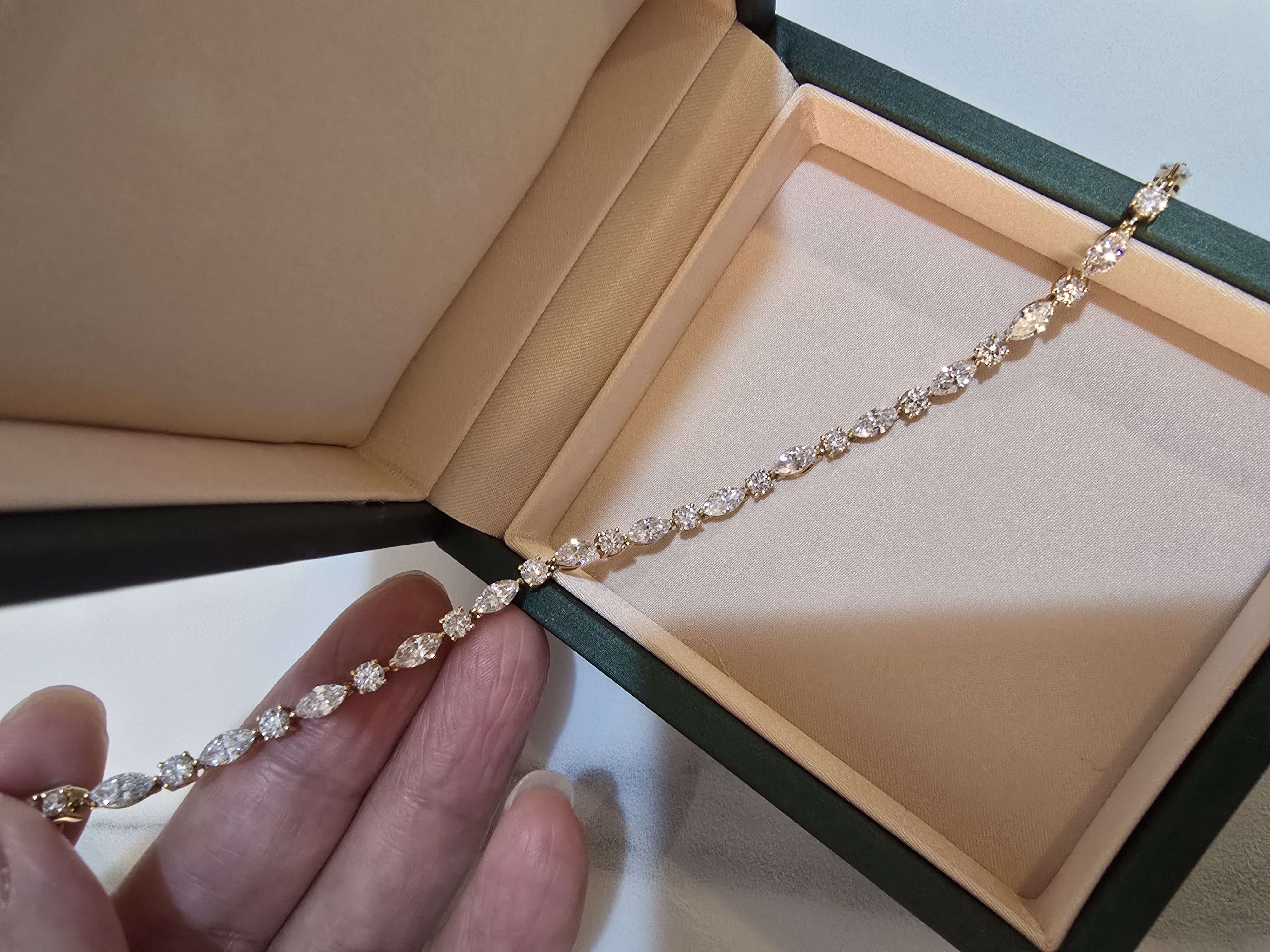 18K培育鑽石手鏈 D3.017/15 d1.64/16