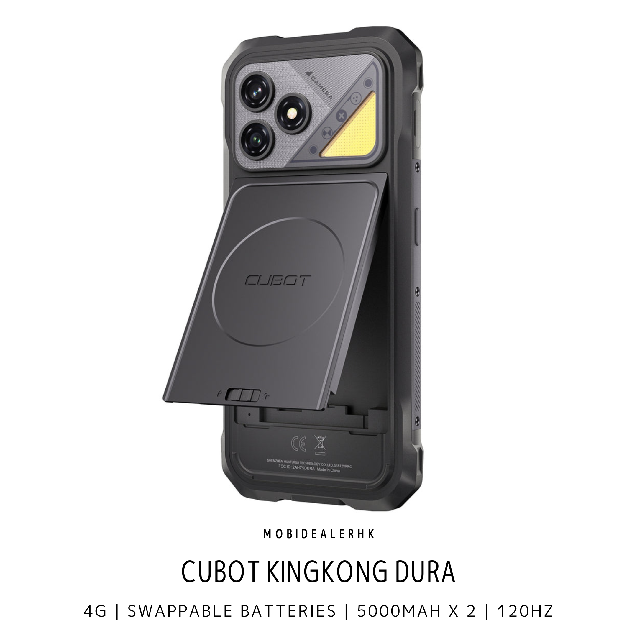 Cubot Kingkong Dura | 4G | 三防手機 | 可換式雙電池 | 5000mAh x2 | 120Hz