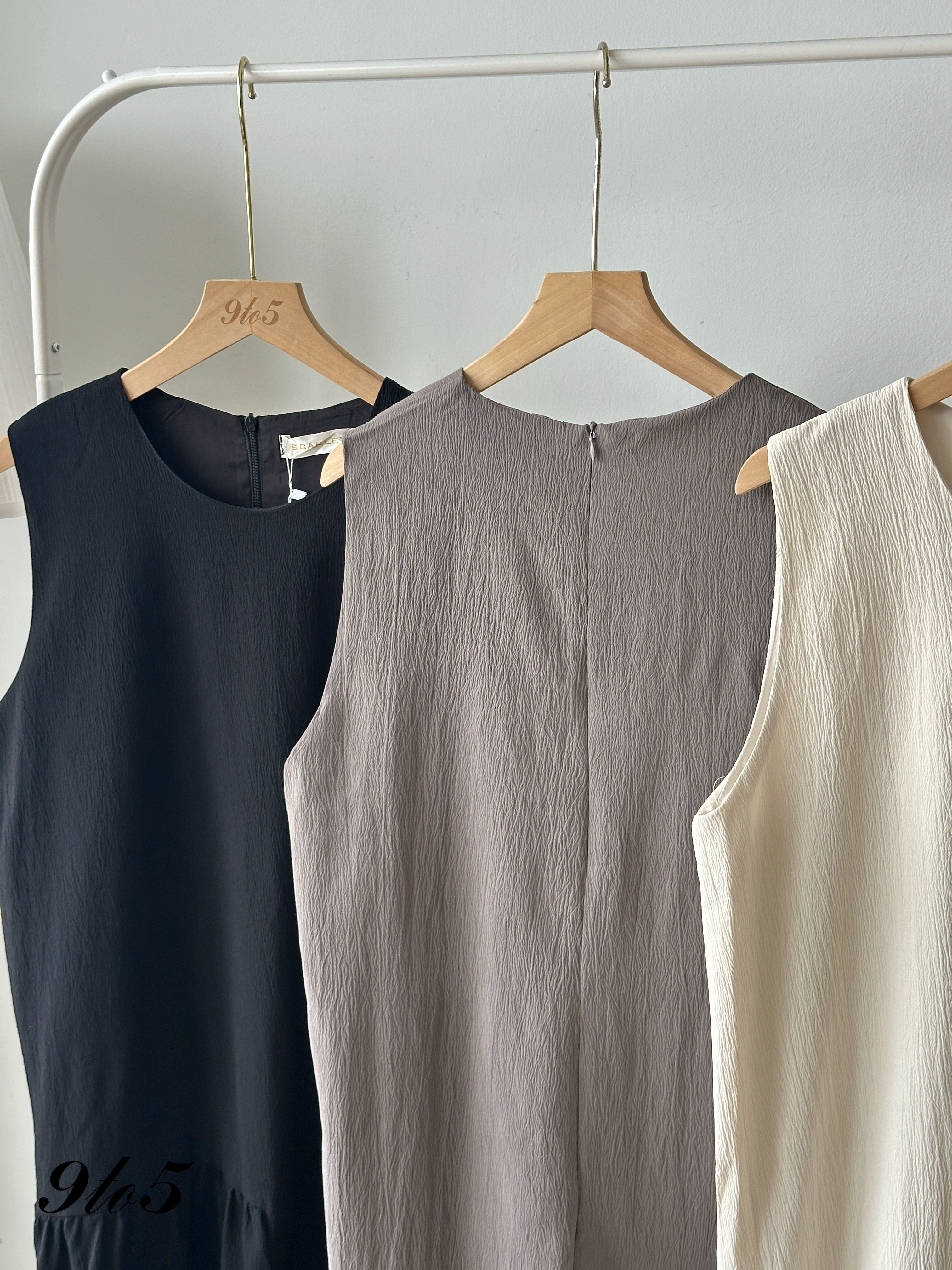D2352 Sleeveless Layered Dress - 3 Colors 