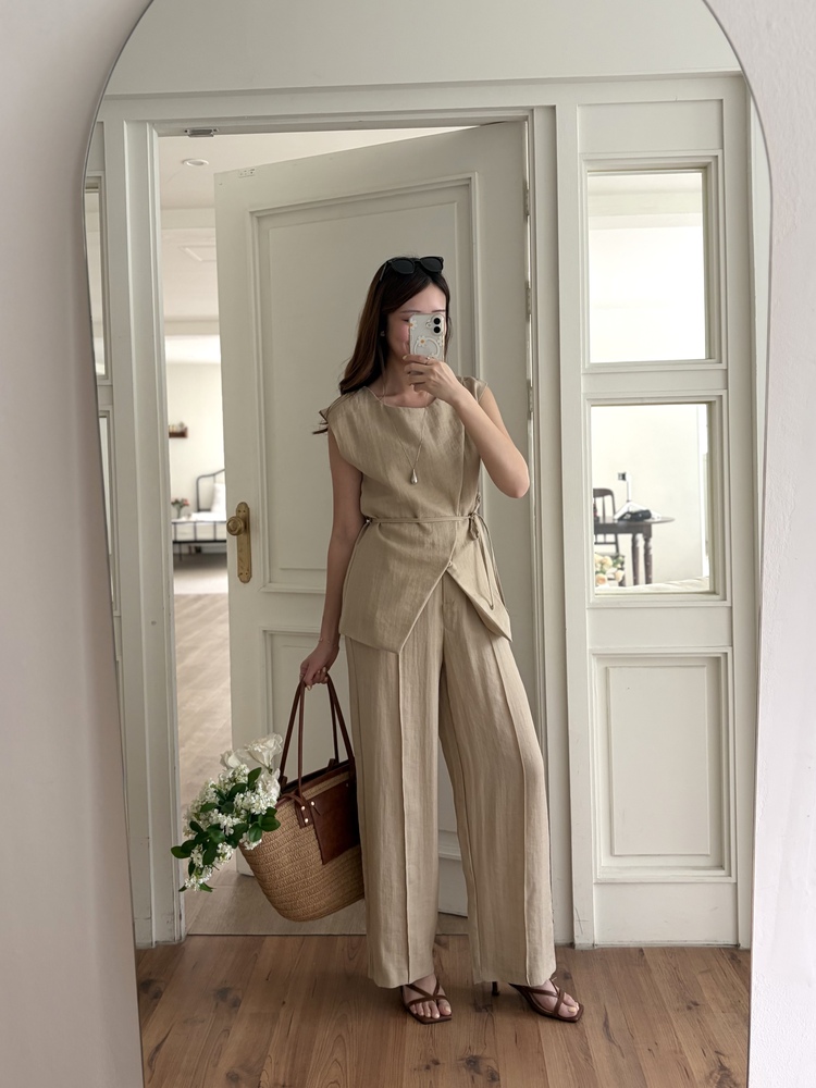 The Fine Linen Summer Set (Beige)