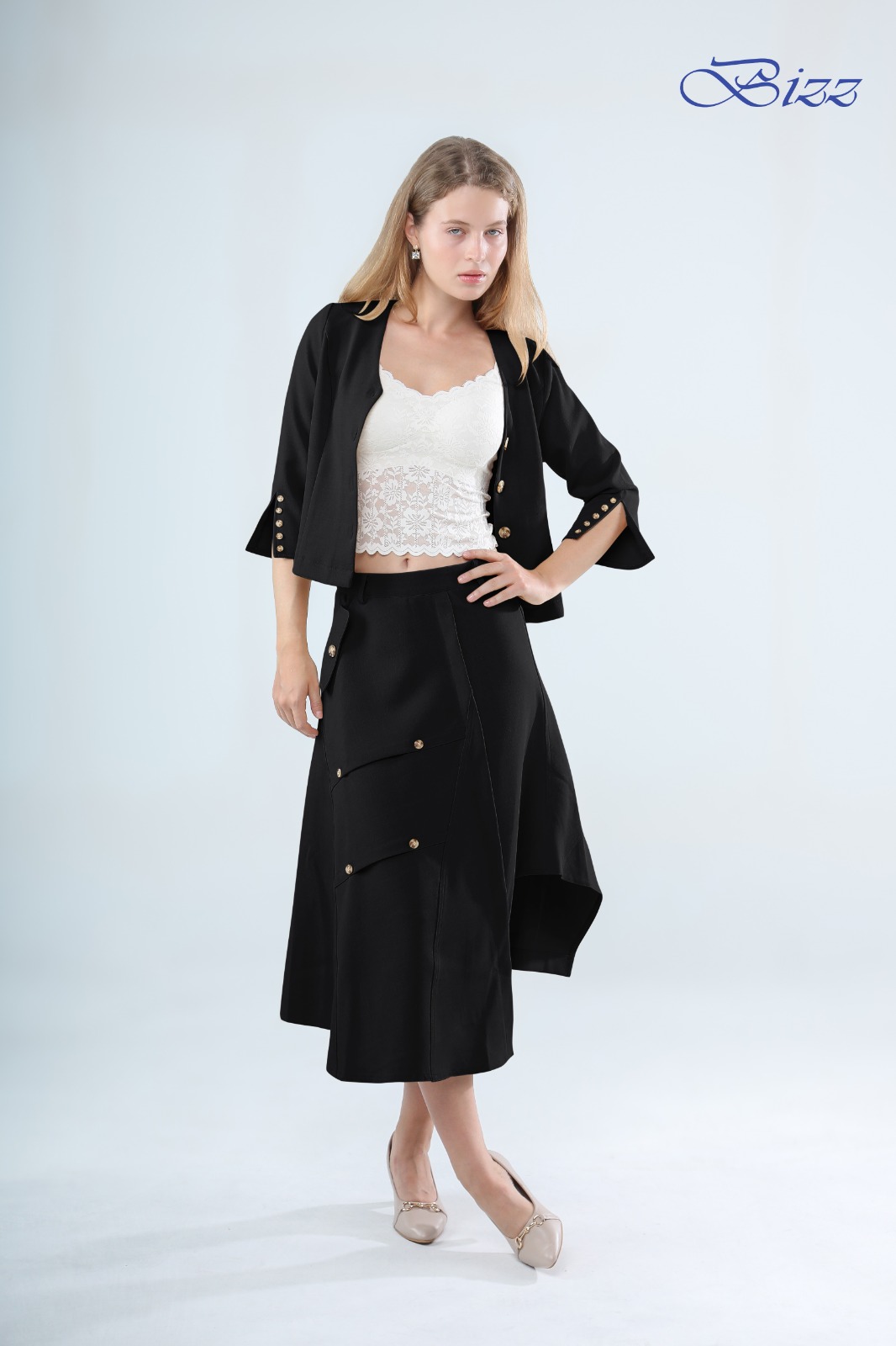 1585BS Victoria Asymmetrical Elegance Dress