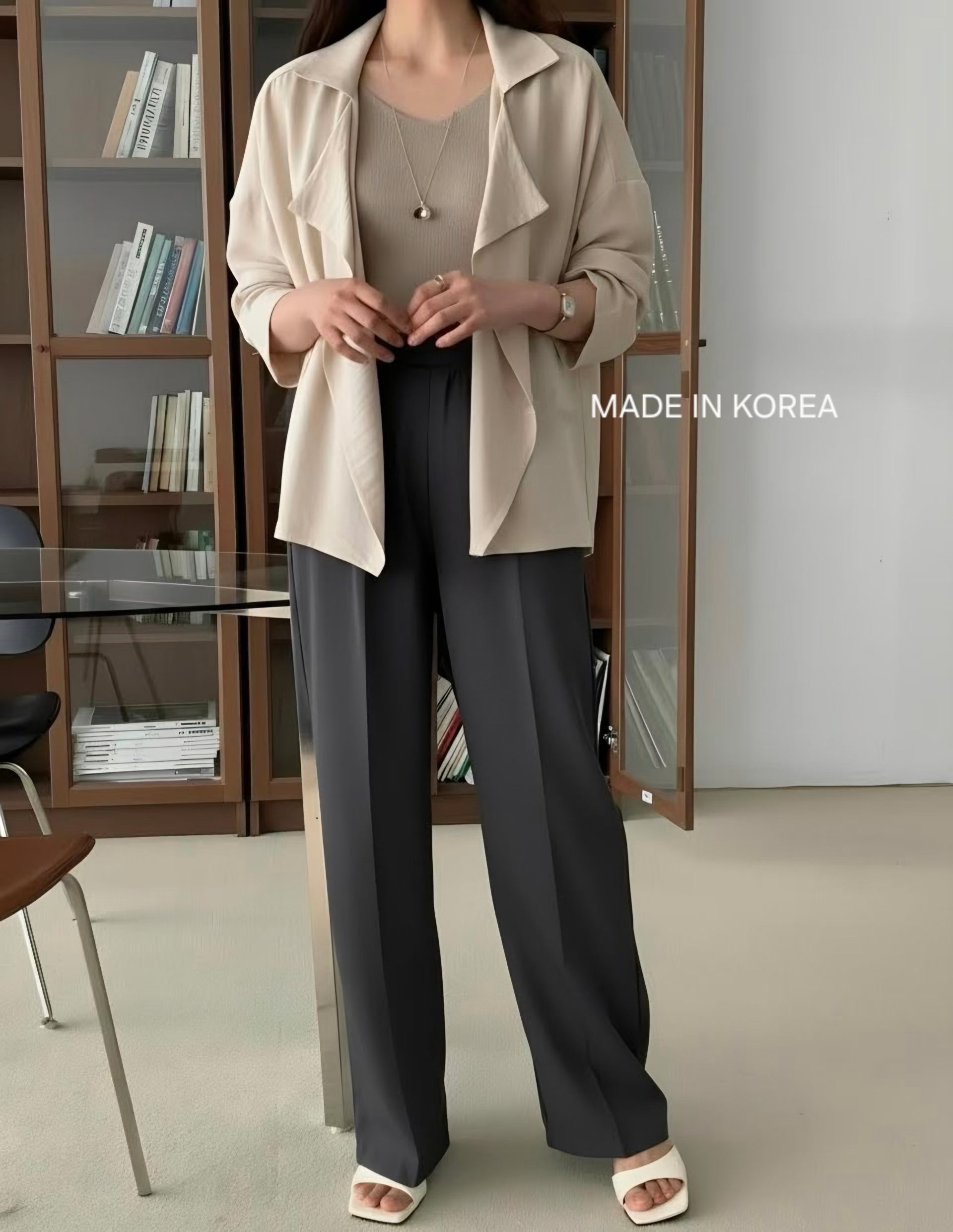 G6183 韓國🇰🇷薄料開胸外套