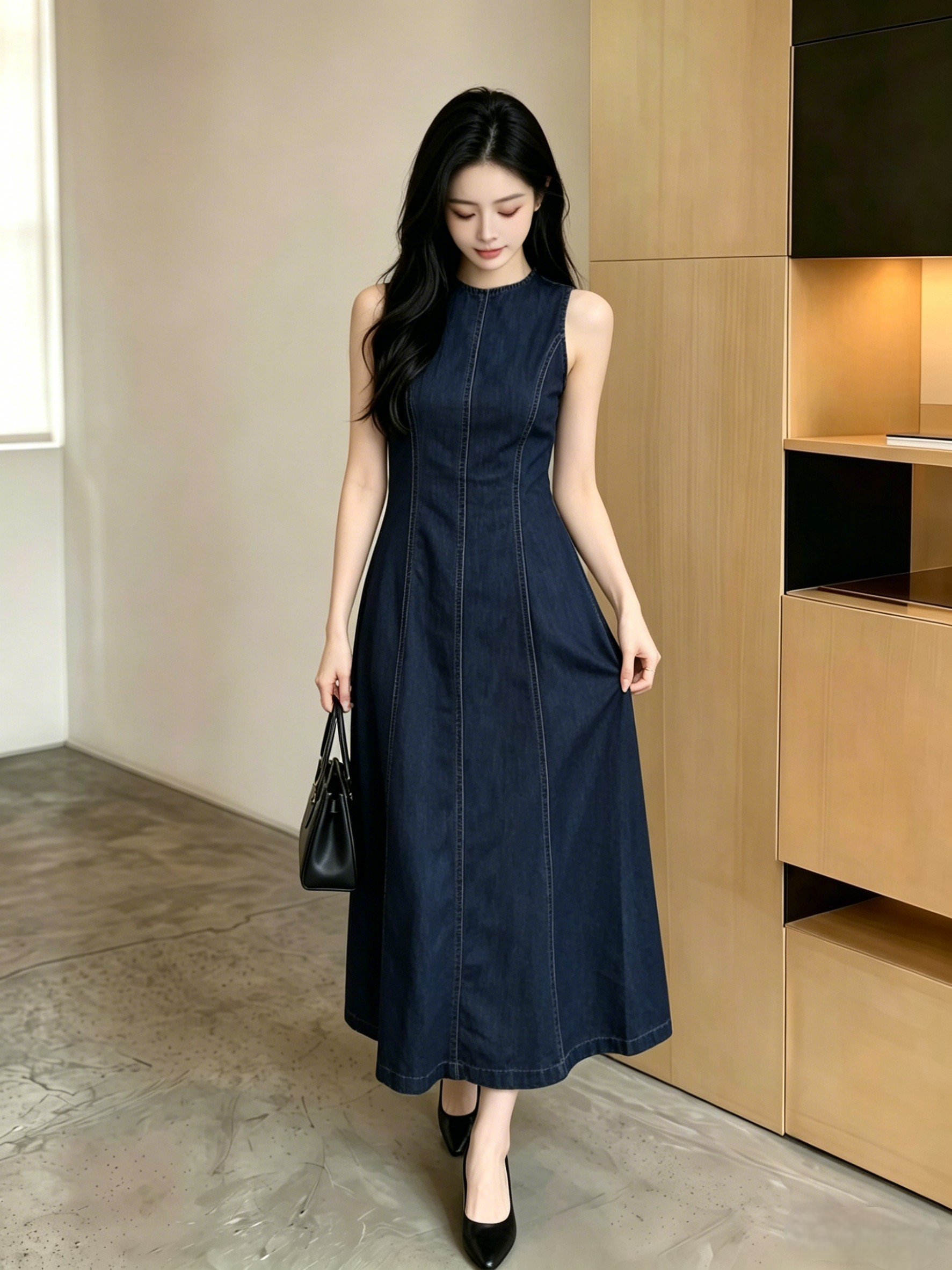 Denim Grace Midi Dress M200
