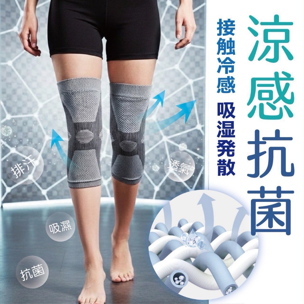 YW260493 - 日本熱銷鋅石墨烯冰峰涼感護膝ㄧ雙入/盒