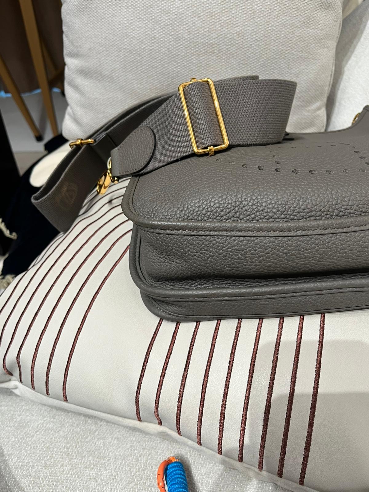 Hermes Evelyne 29 Stamp C 錫器灰etain 100%Authentic, 98%New ✅Dust bag