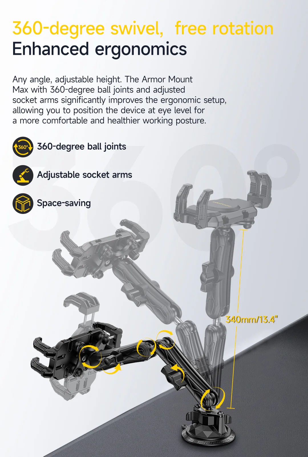Ulefone Armor Mount Max Tablet Holder For Car/Truck 車用平板支架