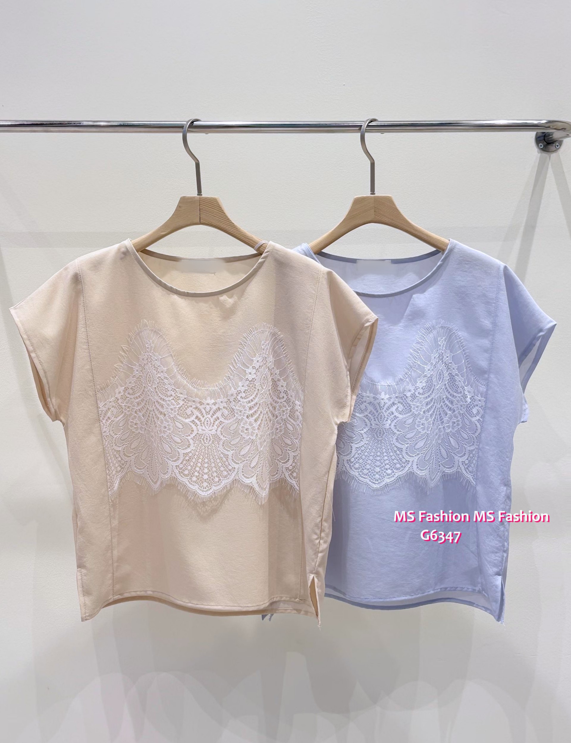 G6347 靚靚拼lace top