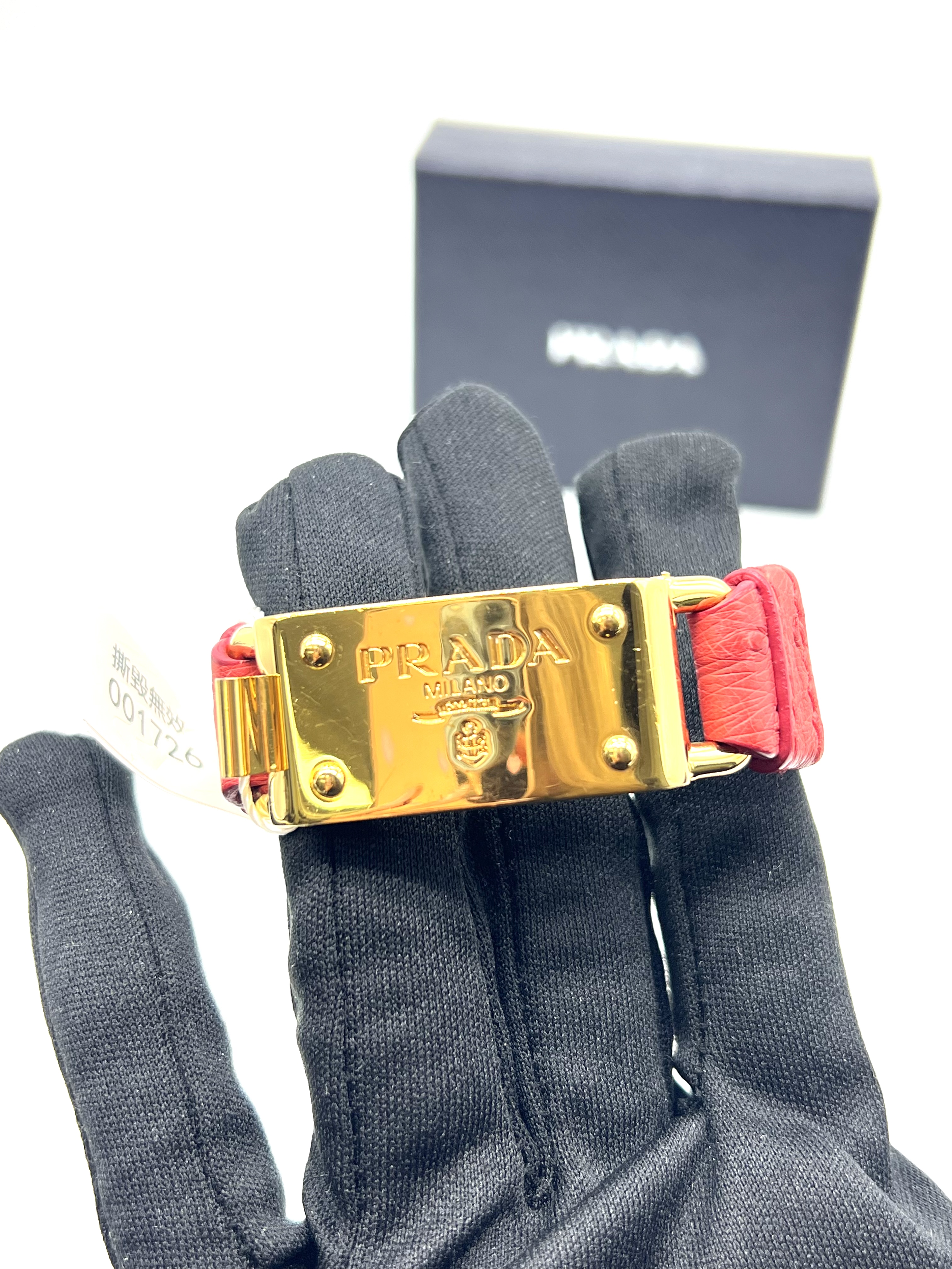 Pre-Owned PRADA License Plate Cuff Bracelet / Product Code: 26051011