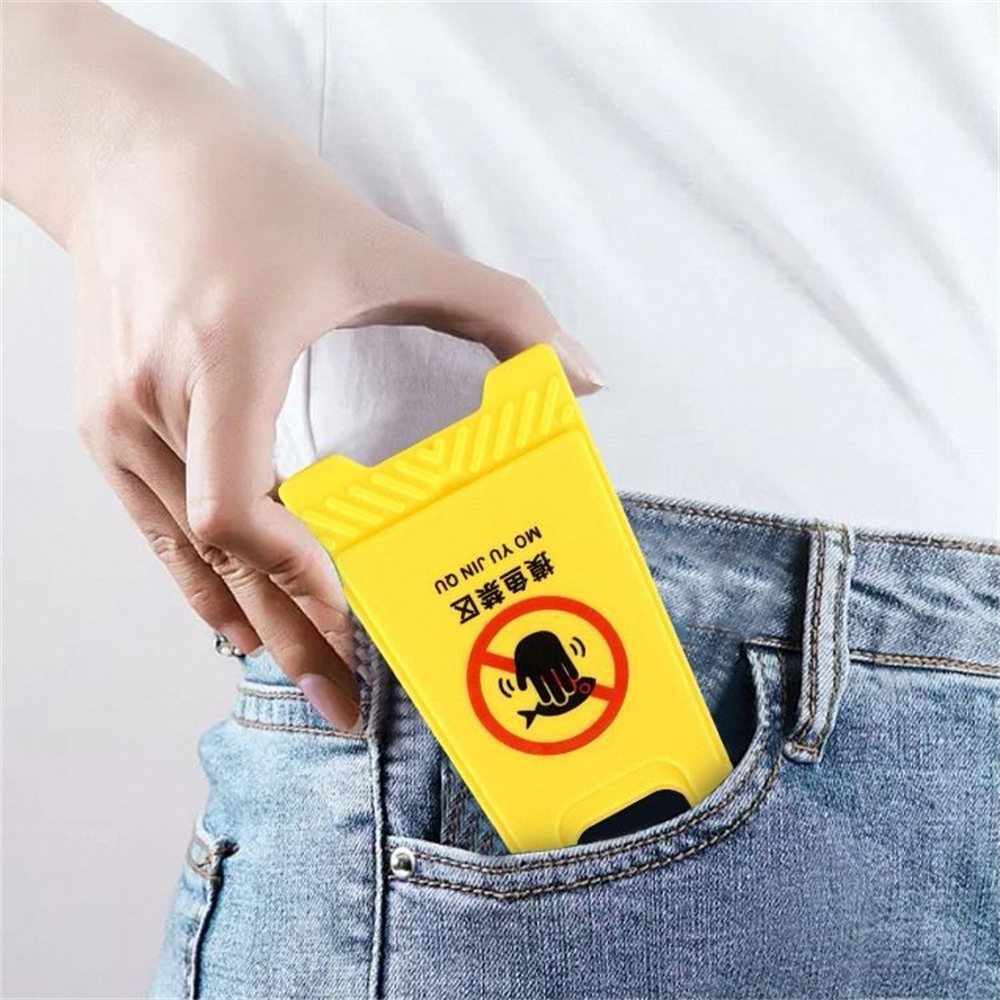 趣味手機支架 警示牌手機支架 小擺件 創意平板支架 帶補妝鏡子 （10款文字隨機）[平行進口] HK2709