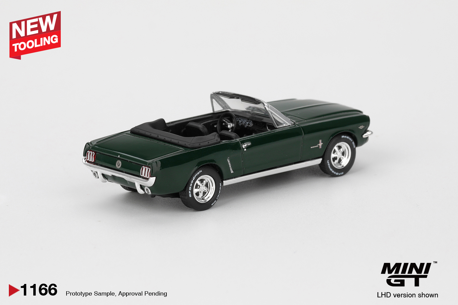 Mini GT 1/64 Ford Mustang Convertible 1964 Highland Green - MGT01166-BL