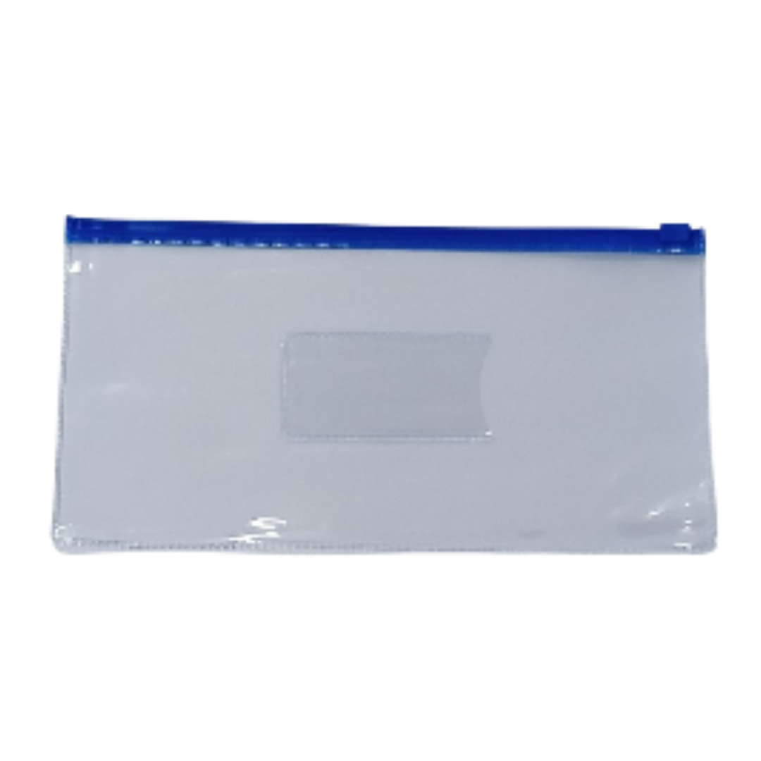 Transparent A6 Size Zipper Bag 120mm × 230mm (Random Color)