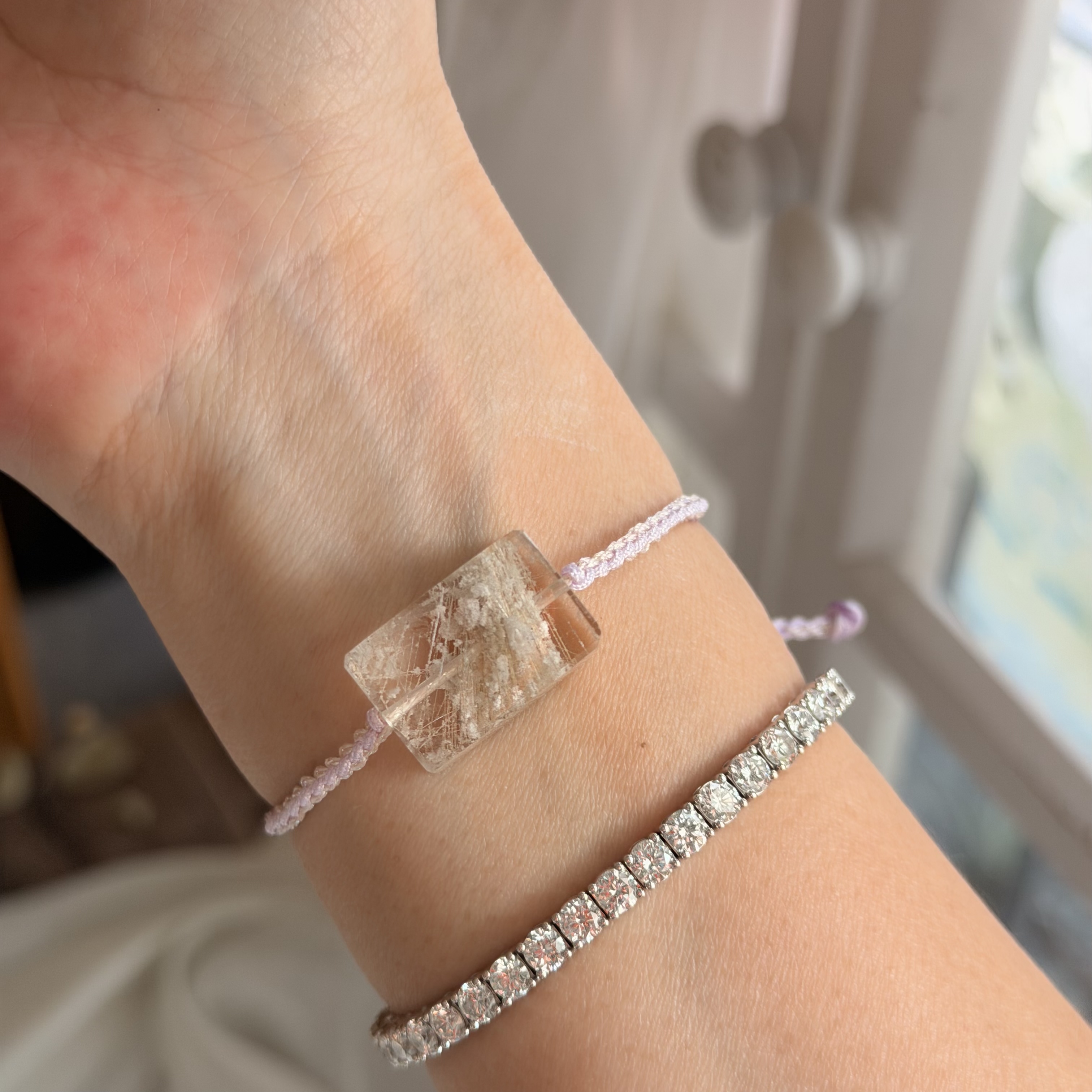 白幽靈方糖襯可調節手繩