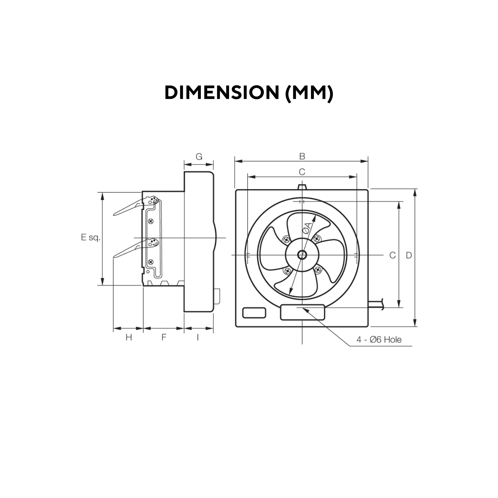 KDK 6" Wall Ventilating Fan (15AAQ1)