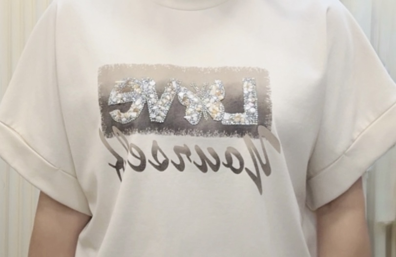 貝殼連石英文字Tee M298 82344299