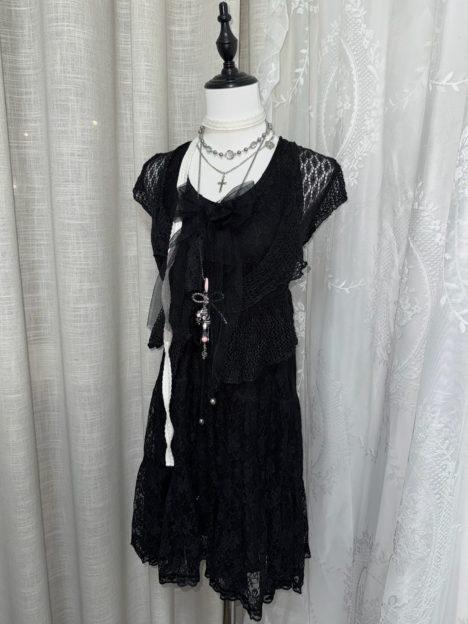 Dark Victorian-Inspired Modern Goth Fairycore Set