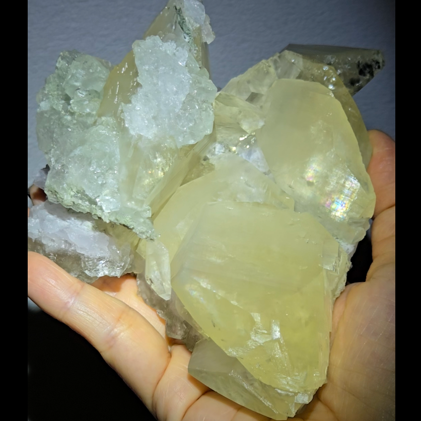 Giant natural rainbow calcite cluster from China - FL351
