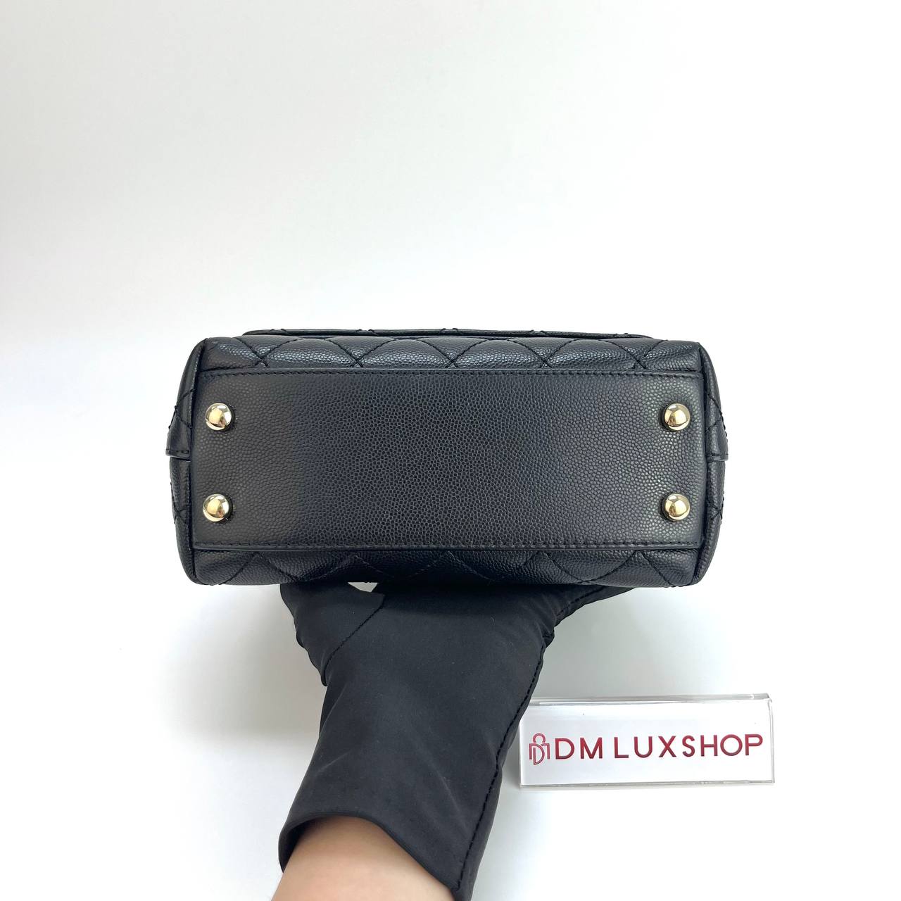 Chanel 24K Black Coco Handle Mini GHW (Microchip)