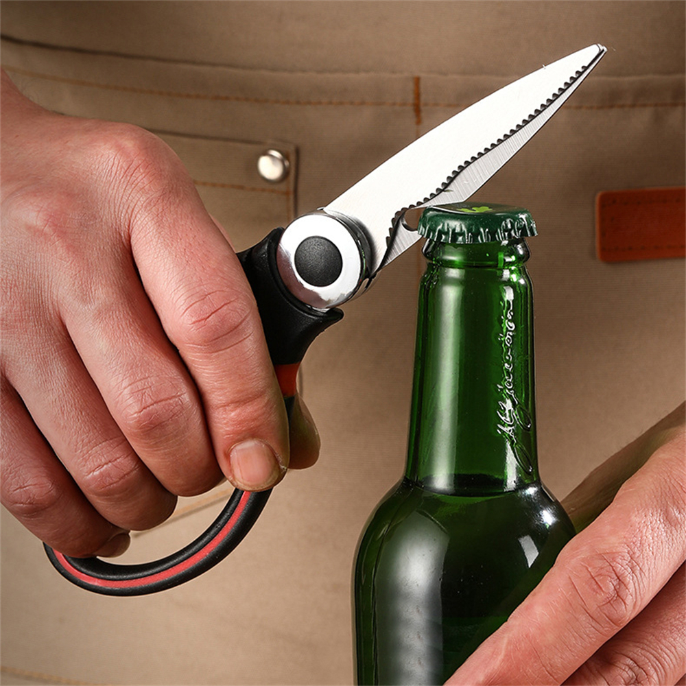 不鏽鋼廚房剪刀 2.5紅黑 UA0535