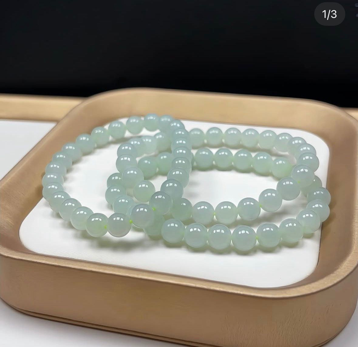 7.8mm 冰甜綠翡翠手串
