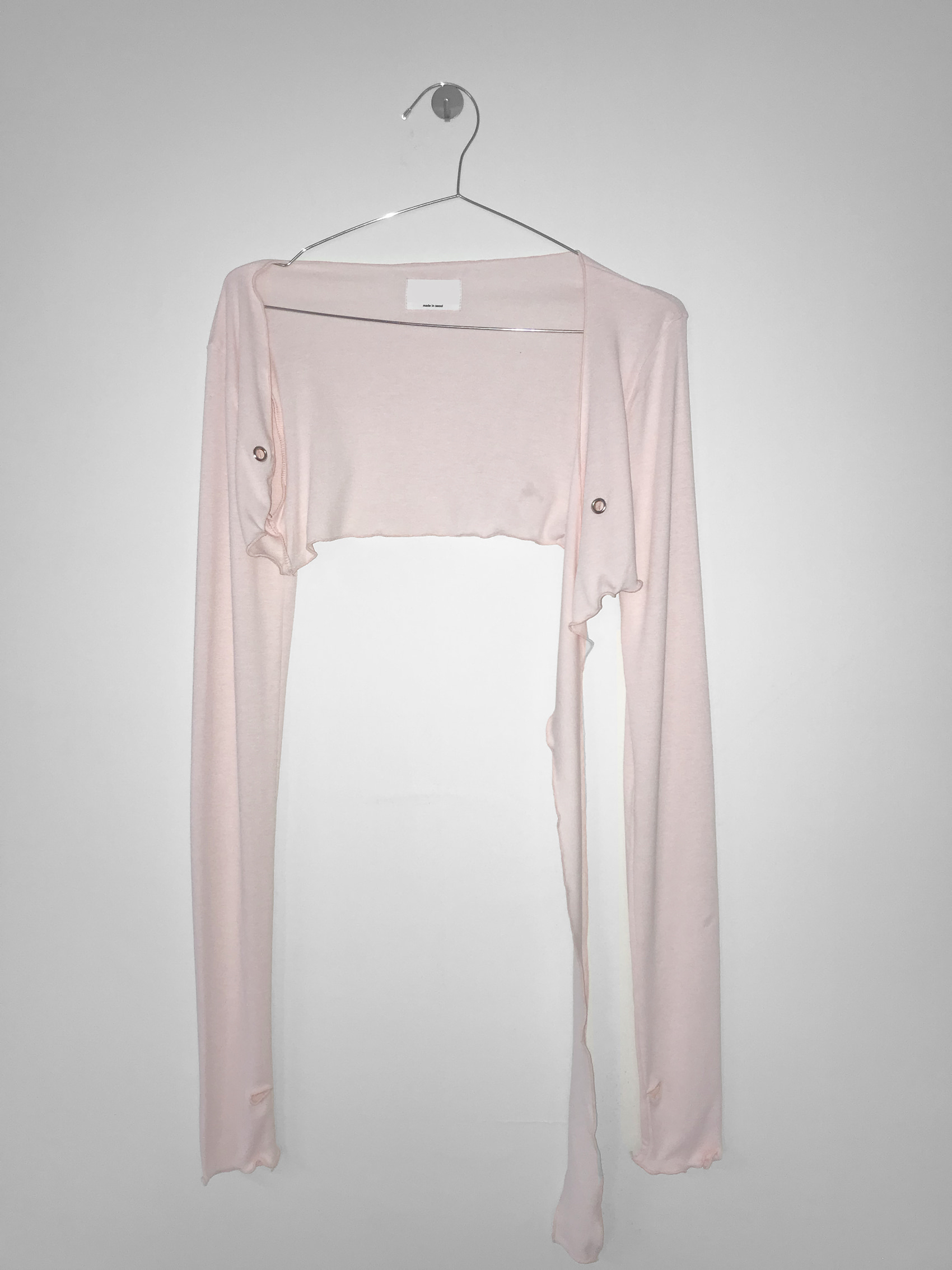 Asymmetrical Grommet Crop Bolero