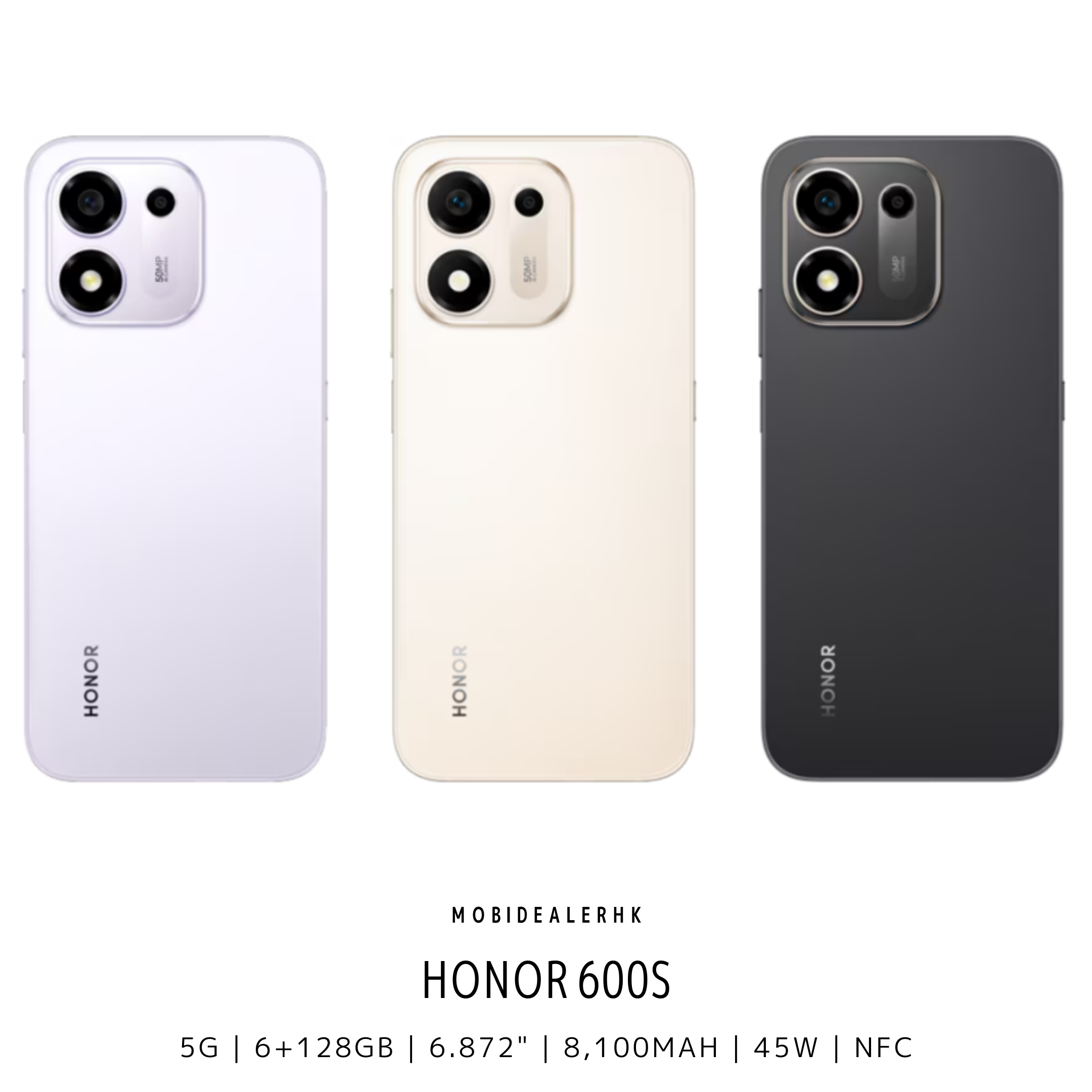 Honor 600S | 榮耀 600S | 5G | 智能手機 | 8100mAh超大電量 | IP68/69防水 | 45W快充 | 6.872" 大屏幕