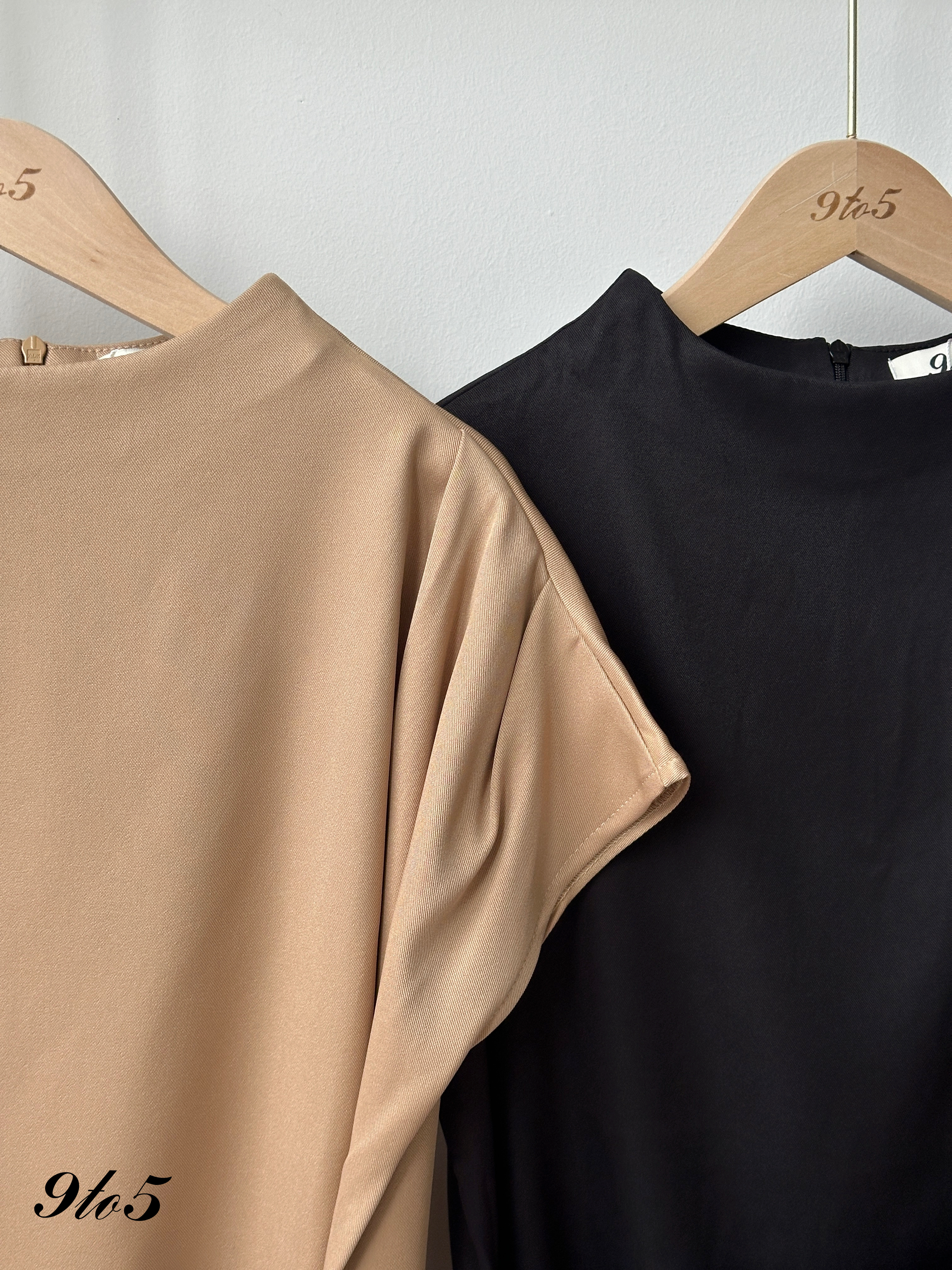 T4426 Mock Neck Tie-Waist Top - 3 Colors 