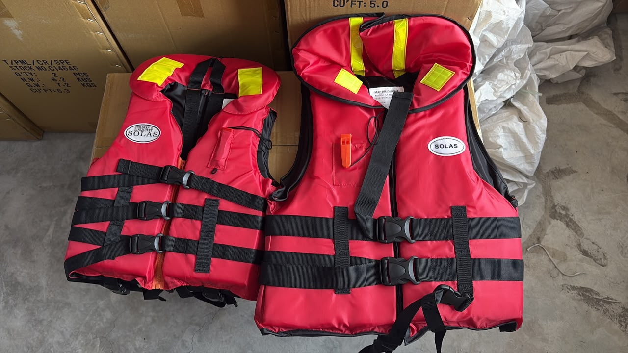 Solas Life Jacket with Neck Colar (Red)