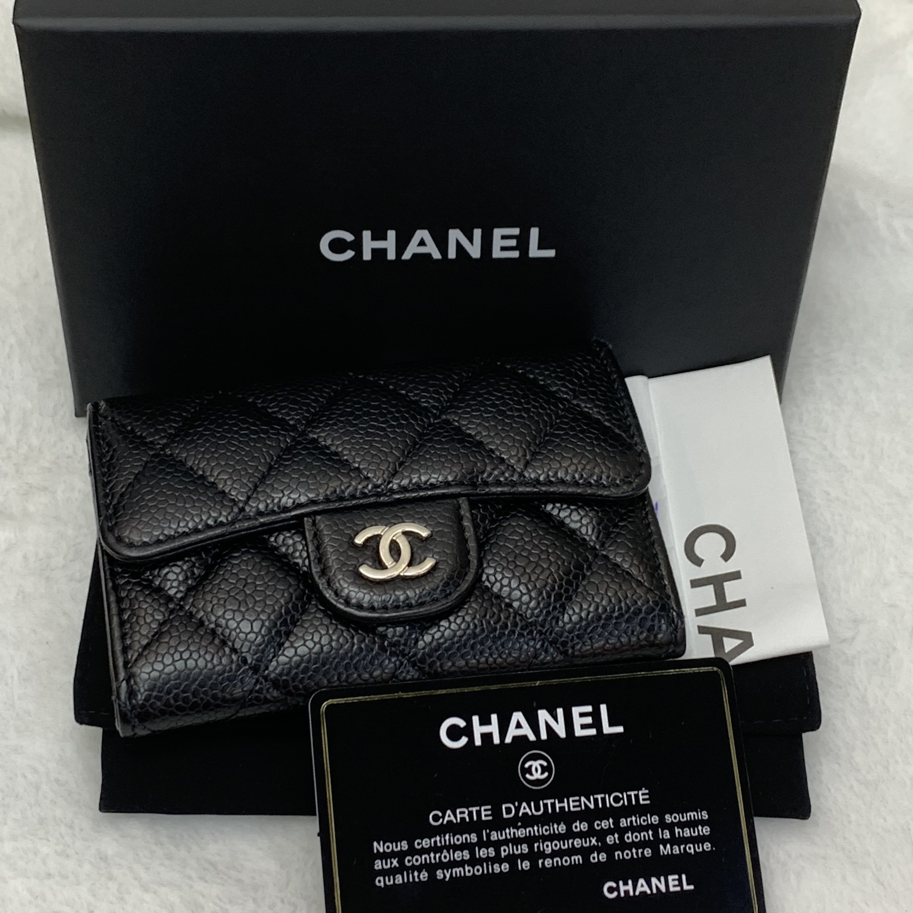 Full set Chanel 荔枝紋牛皮經典款卡套
