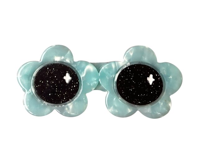 花花太陽眼鏡 髮夾 鴨嘴夾