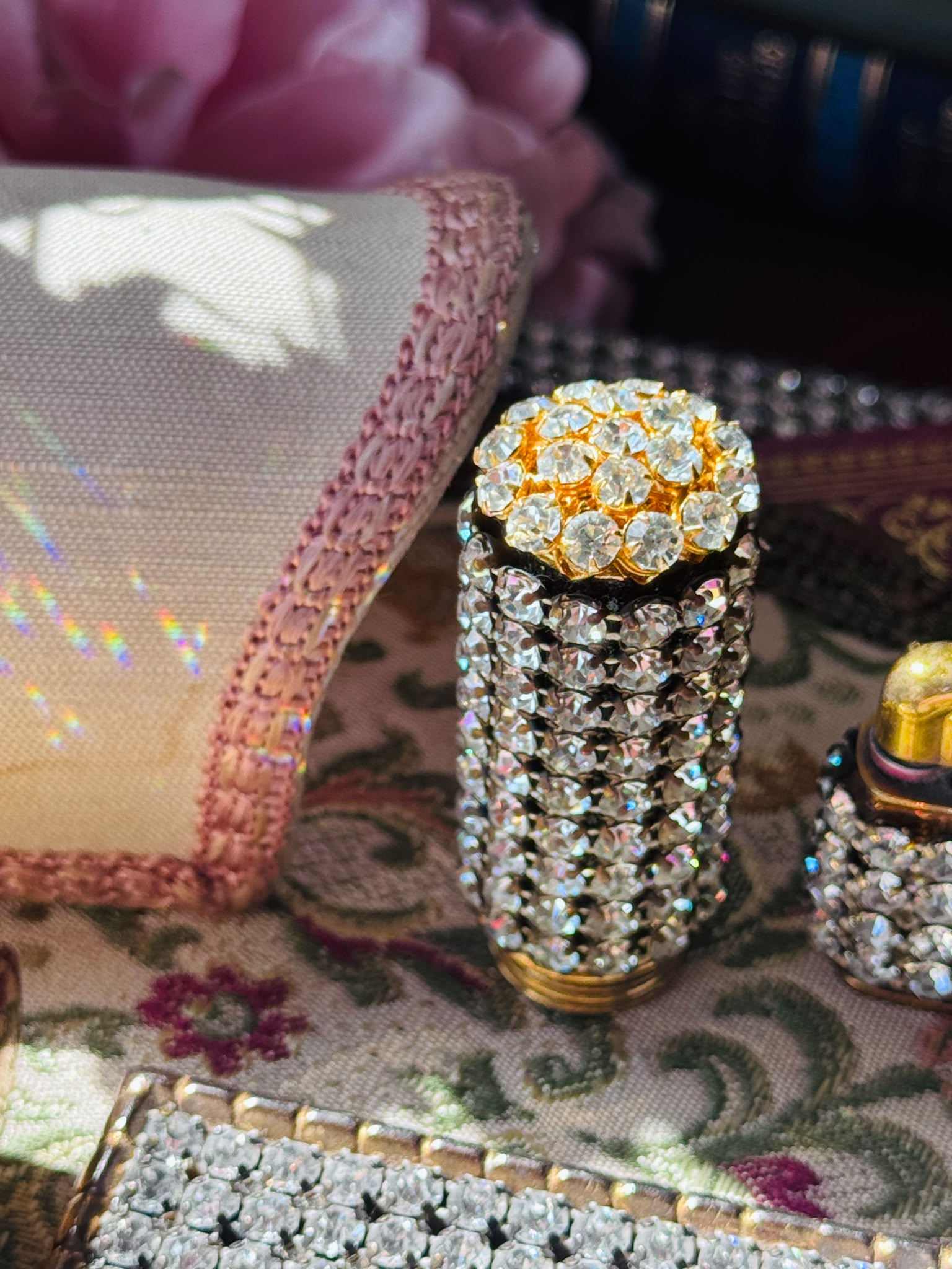 C.a. 1950s Sparkling Rhinestone-Studded Vanity Set of 4 or 5(MT2667)