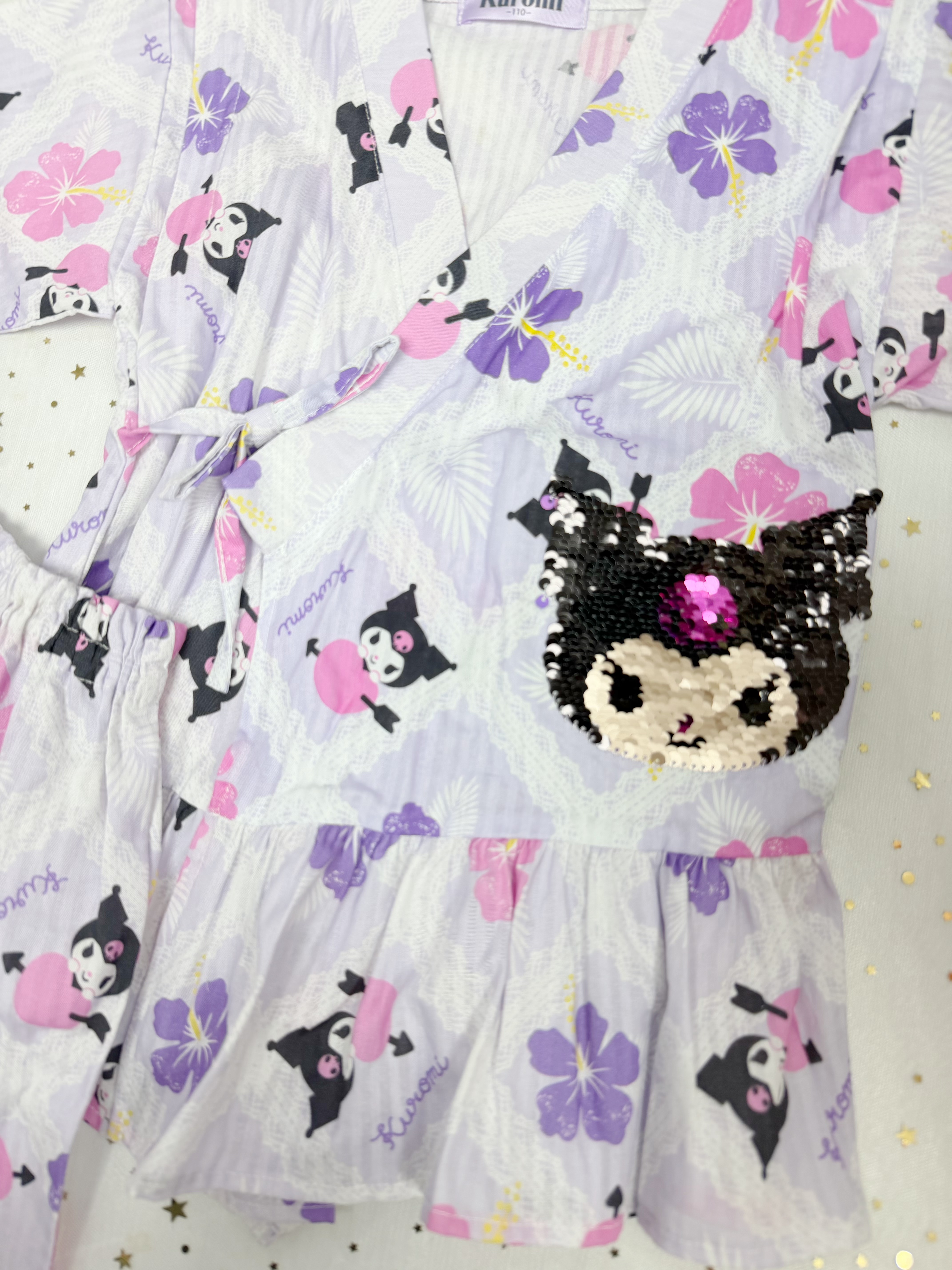 ▫️現貨▫️Sanrio Kuromi Melody魔法閃片浴衣