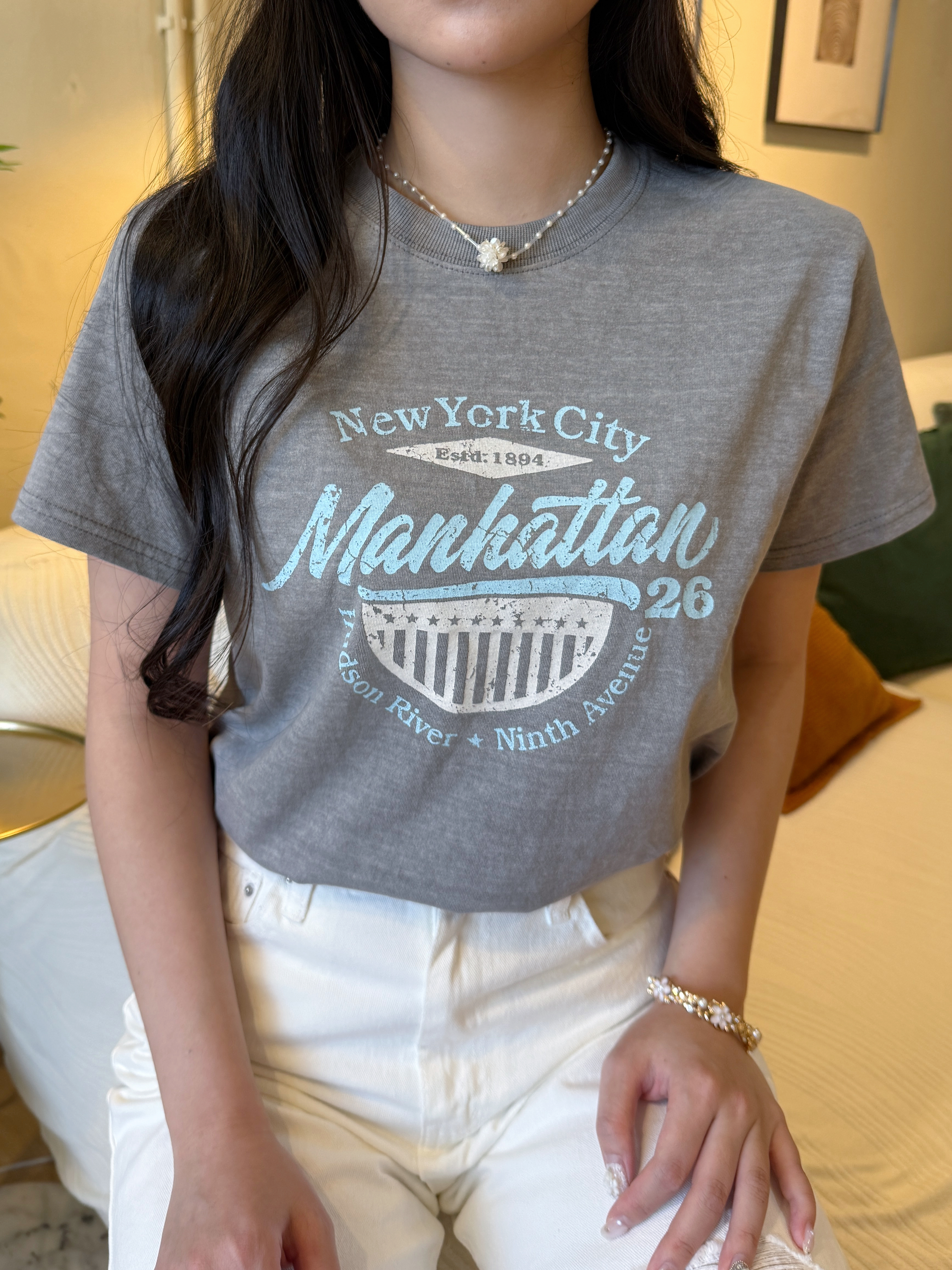 🇰🇷New York City 字母T (白色)