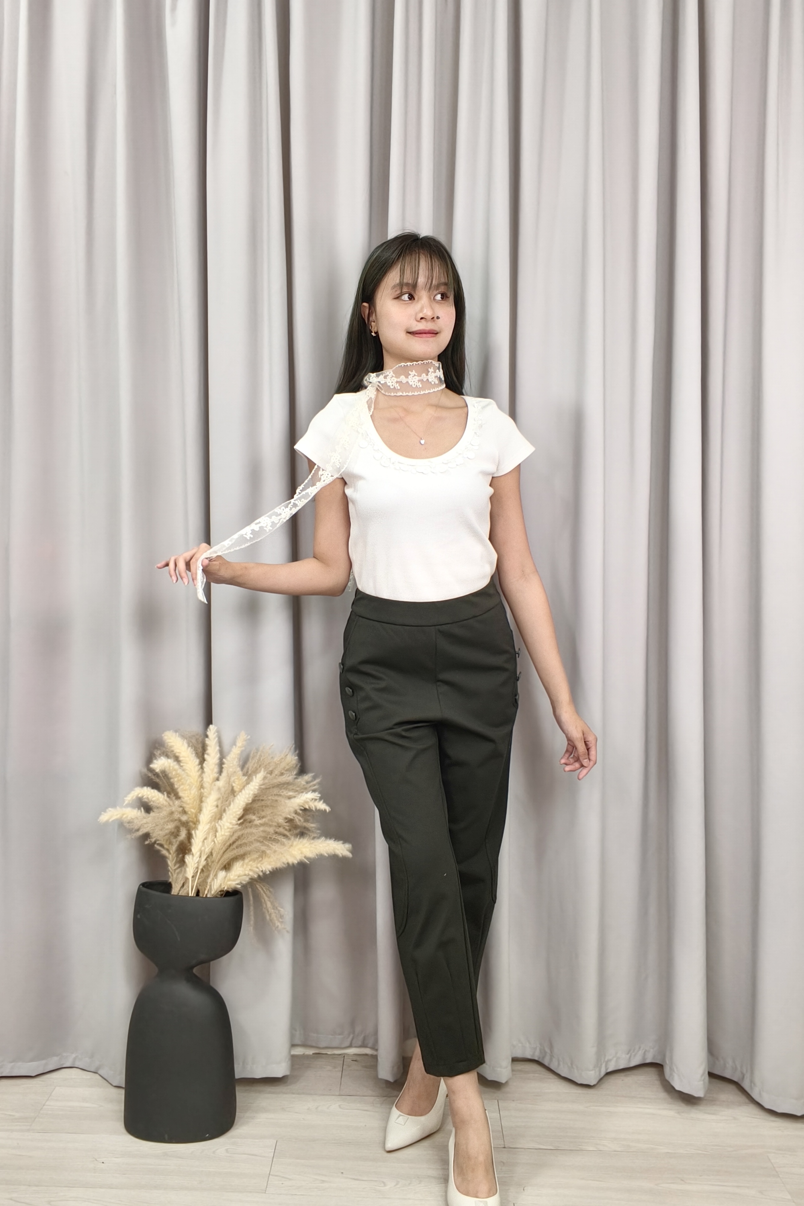 98821 Sculpt Fit High-Waist Tailored Pants