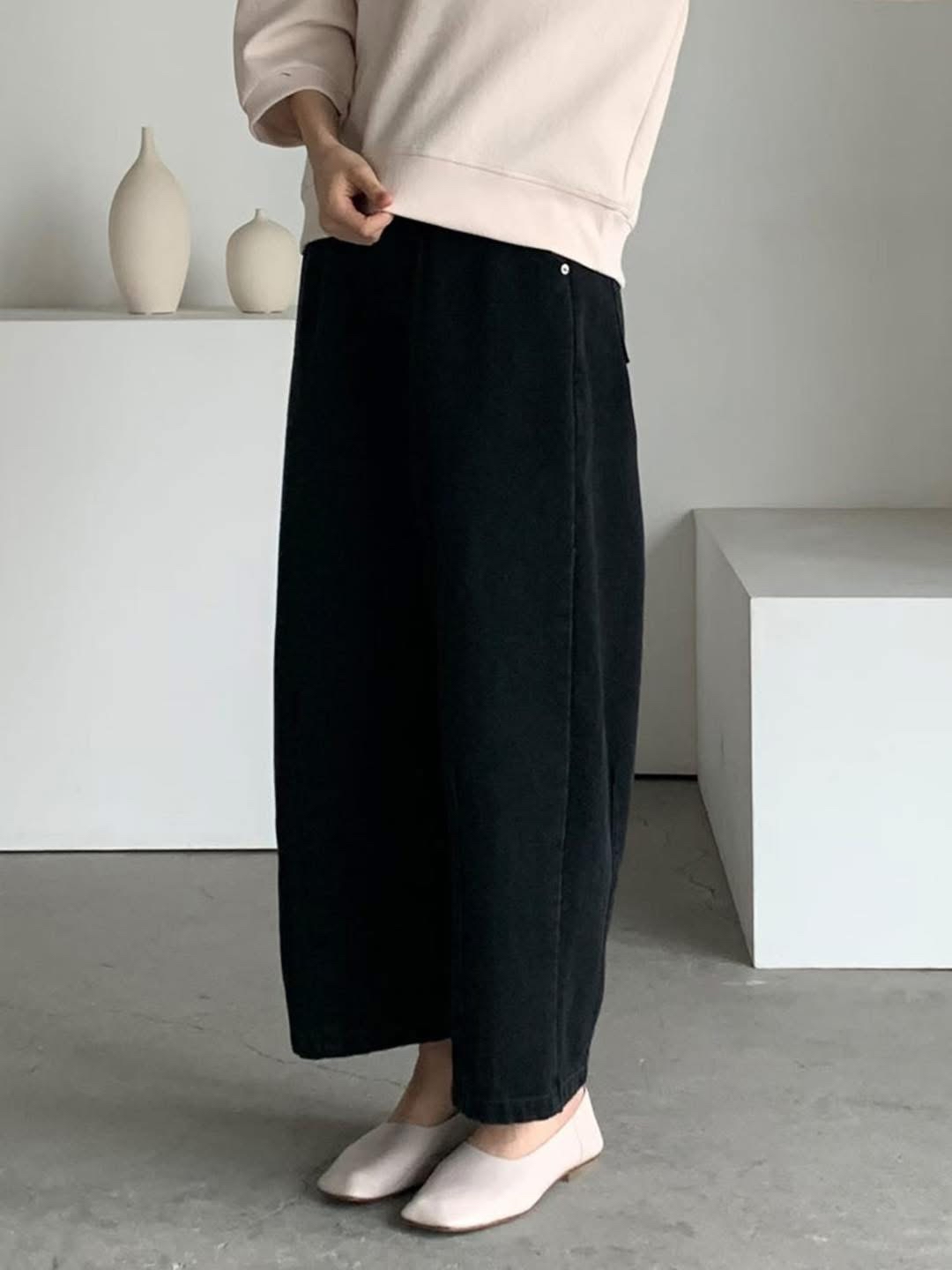 後橡筋腰BF cut 牛仔褲