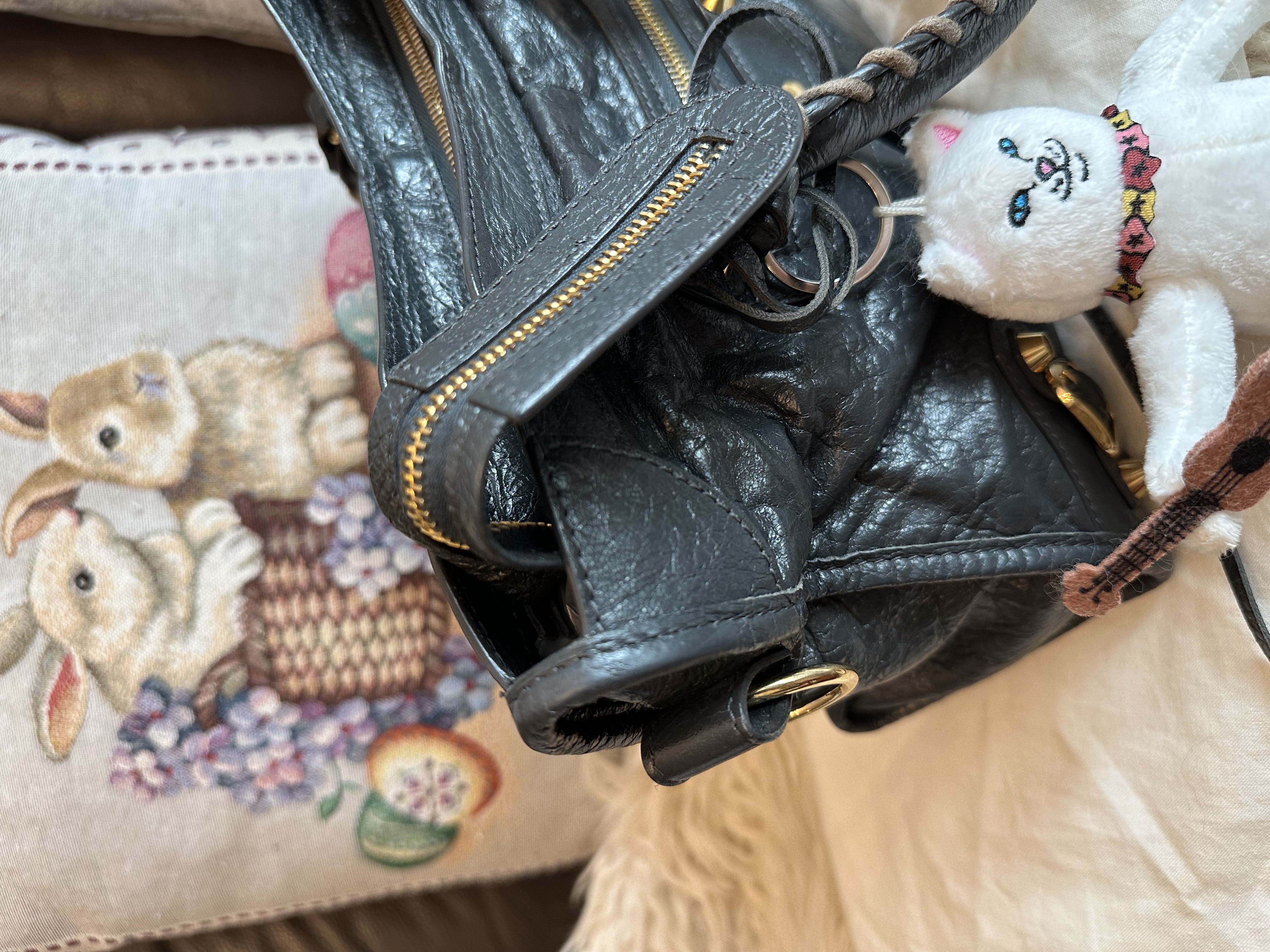 balenciaga dark grey city ghw 