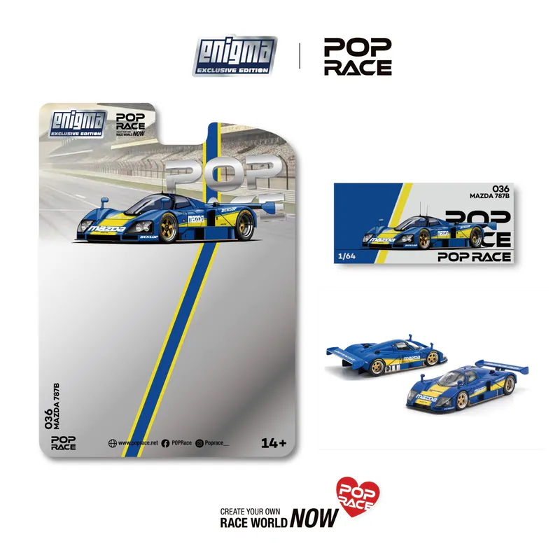 (預訂 Pre Order) POPRACE （ PRE036 ) MAZDA 787B RACING BLUE/YELLOW