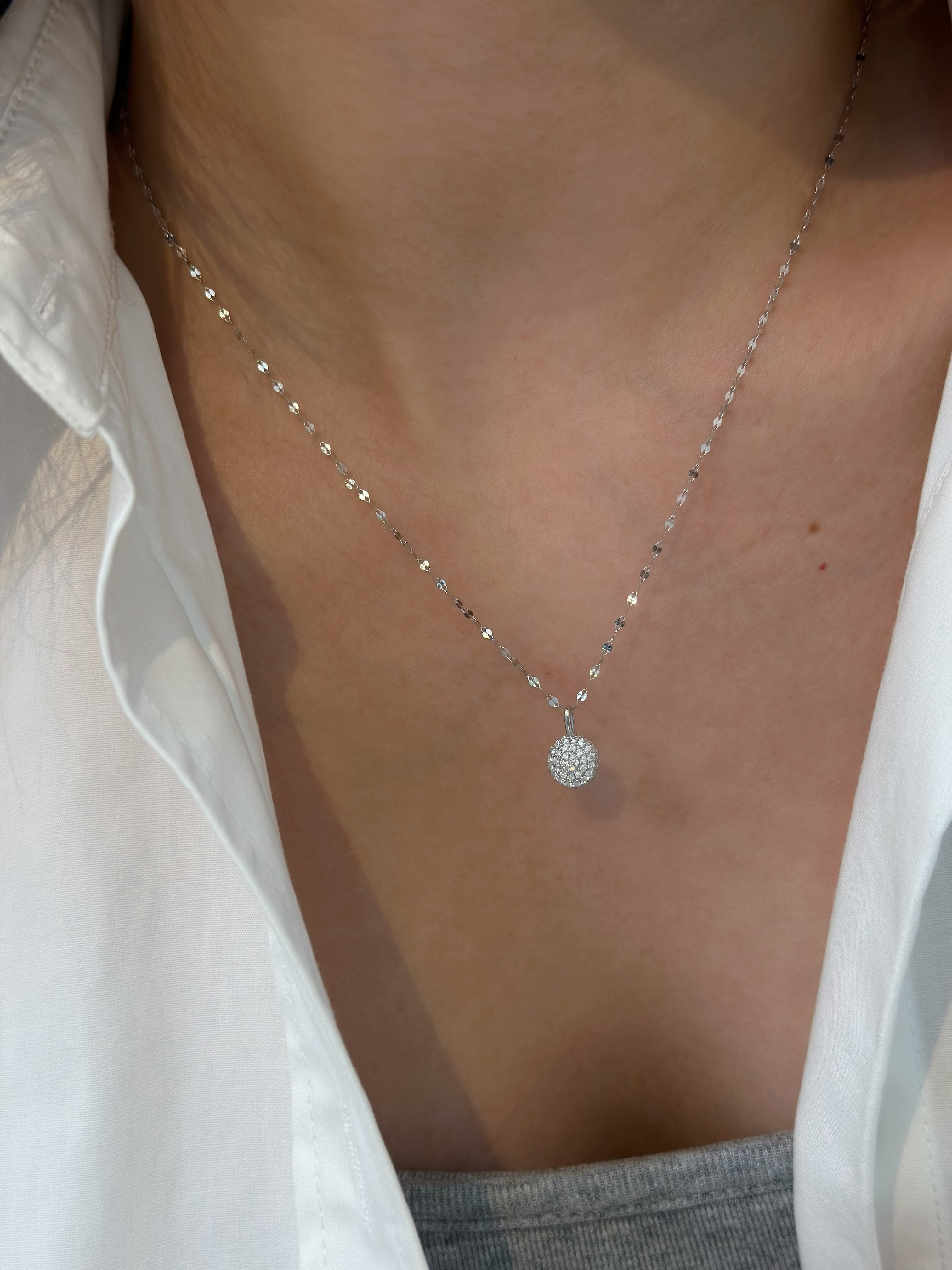 Full diamond circle pendant N382015/382014