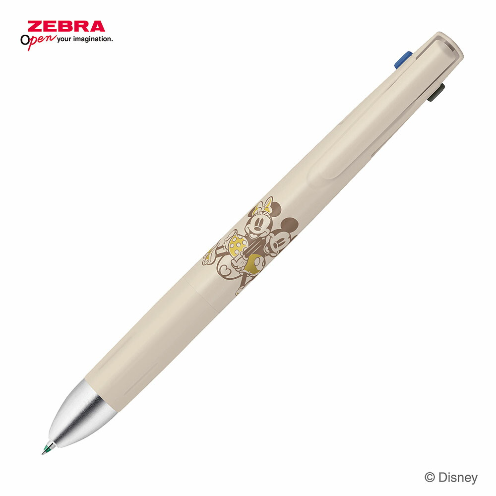 現貨｜Disney Mickey & Minnie 米奇與米妮 日本製 Zebra bLen 4+S 低震 多功能 5用筆 (4色原子筆 + 鉛芯筆) B4SAS88-DS2-GRE