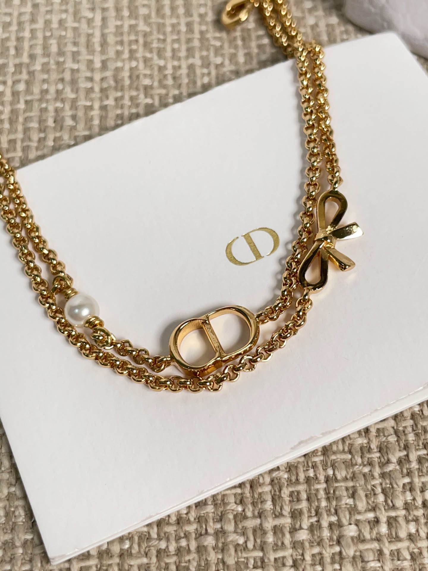 【原單】Dior  CD Mini Bow 手鍊