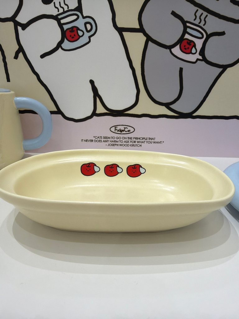 Fudge Cat Plate & Bowl