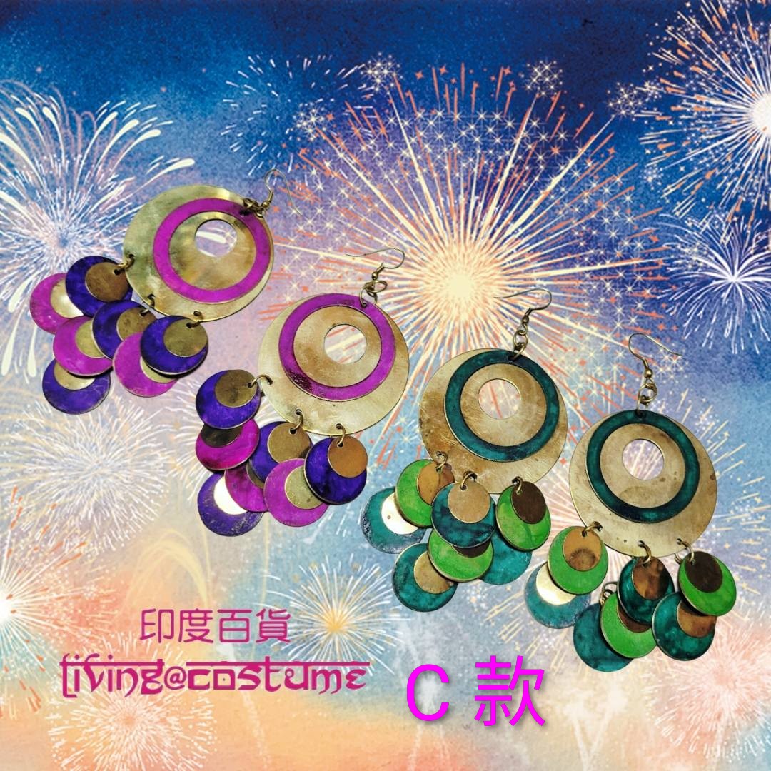 印度黃銅復古風耳環