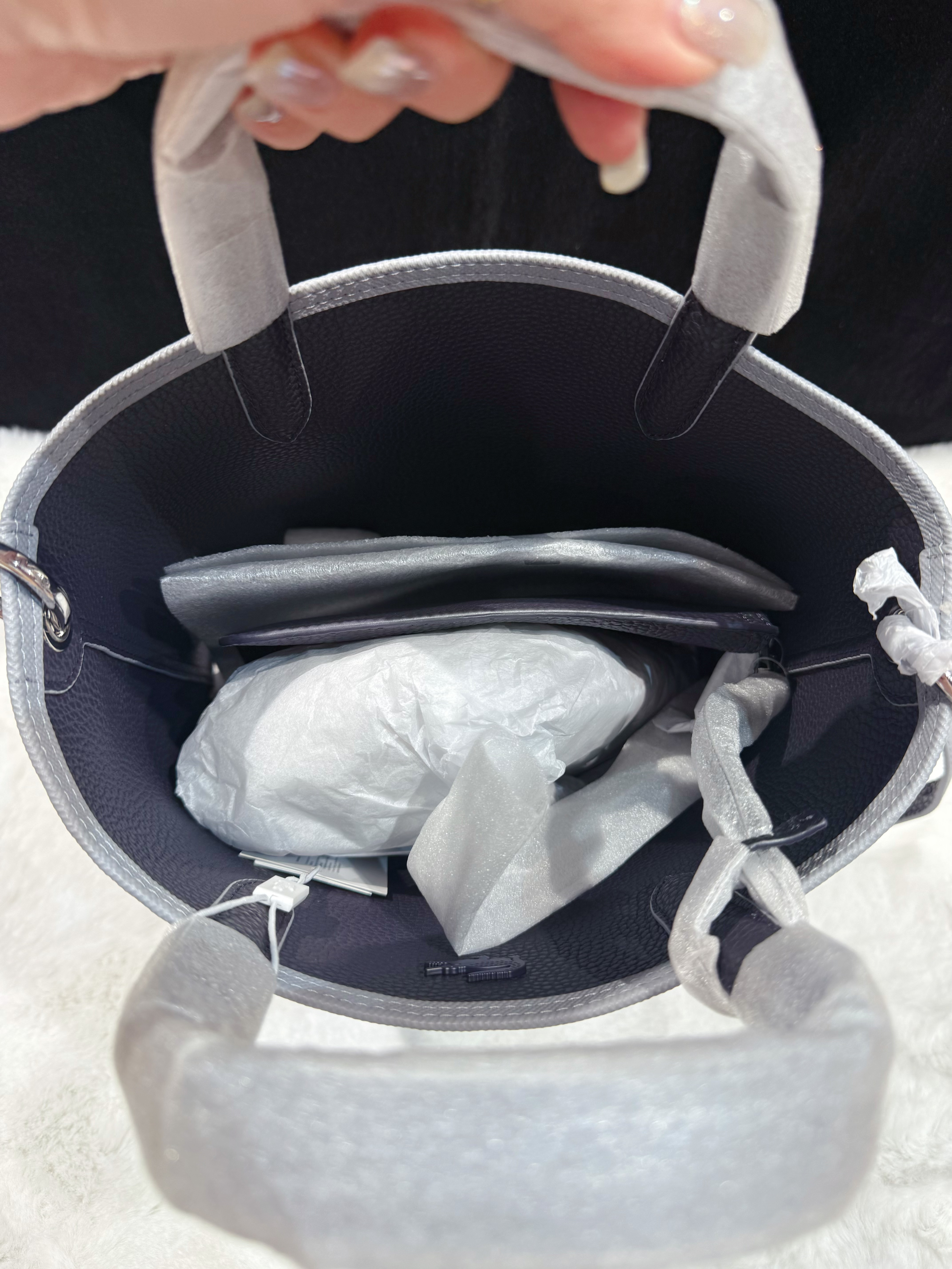 Lacoste Anna tote grey/blk