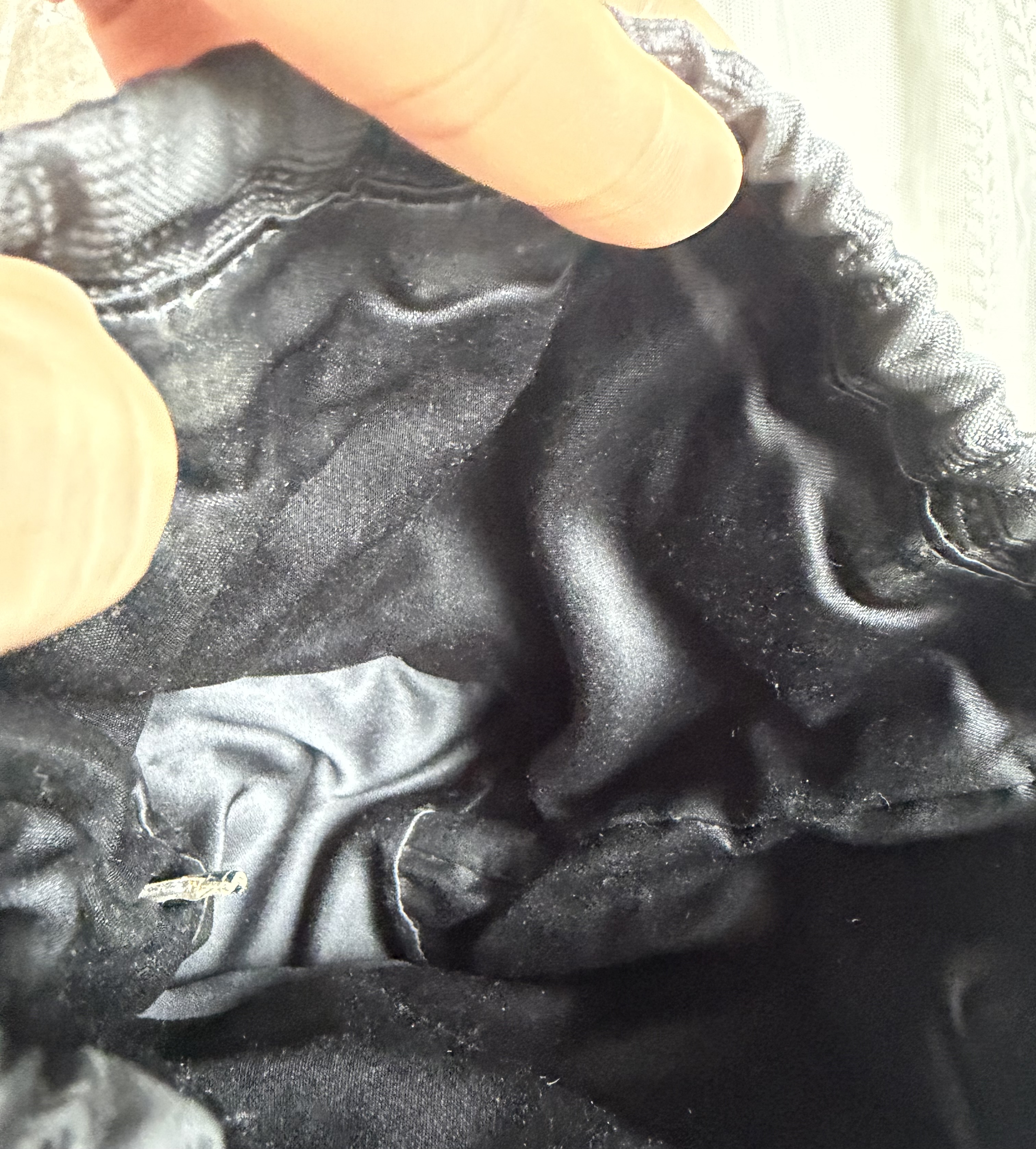 vintage chanel black drawstring vanity bag 