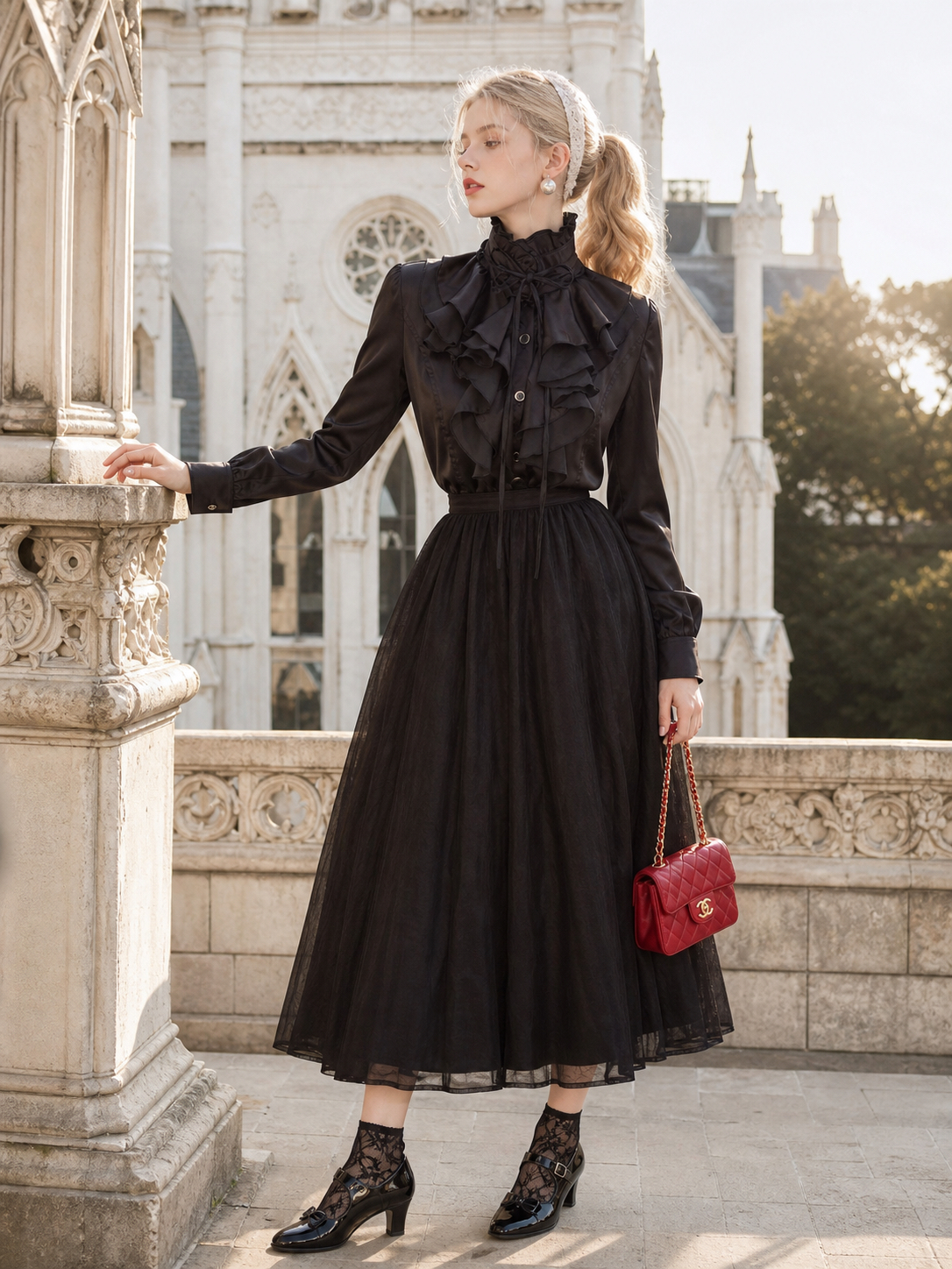 叛逆維多利亞Vintage Prince Ruffles Blouse