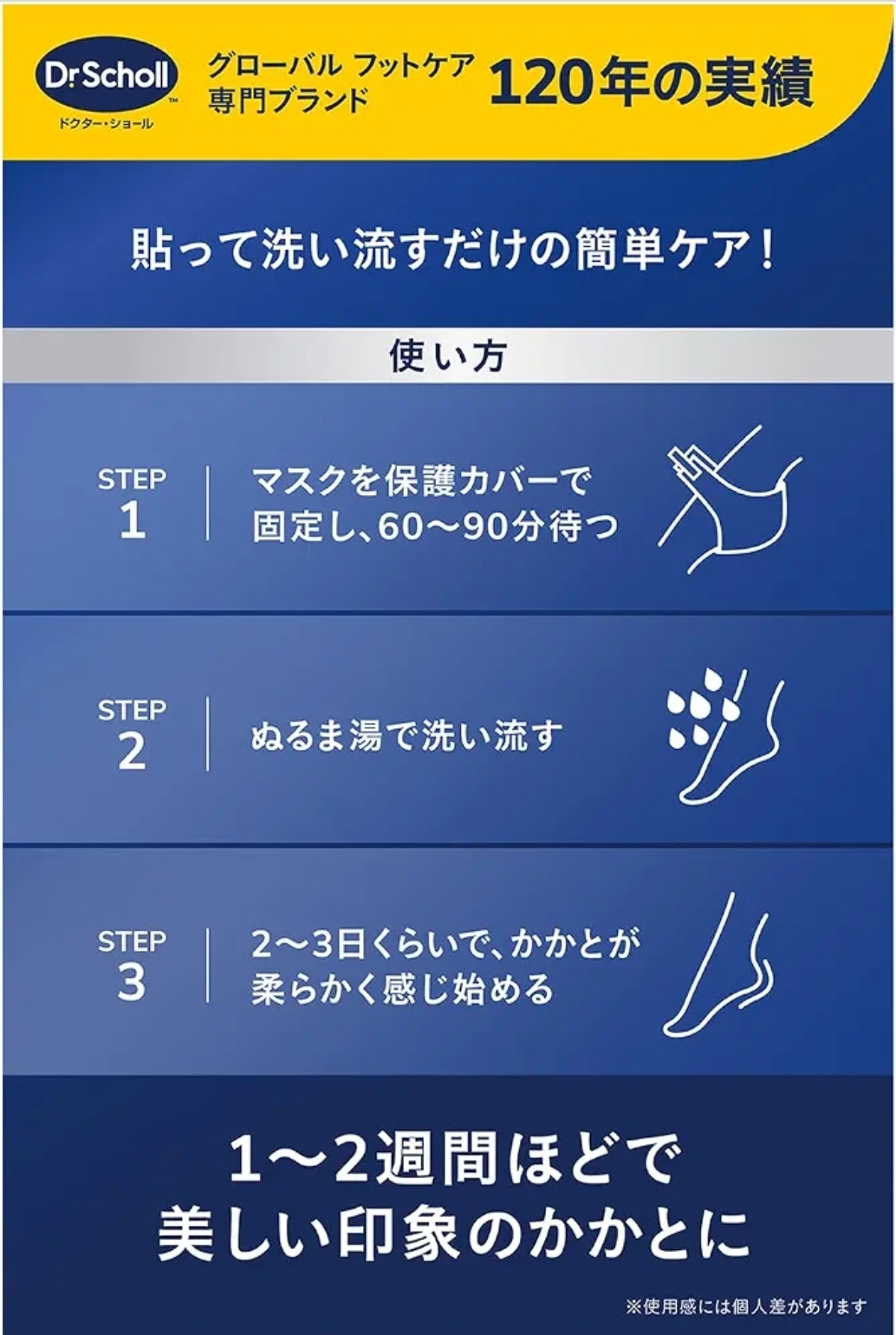 日本Dr.Scholl 專業護理腳跟去角質足膜 1足回分